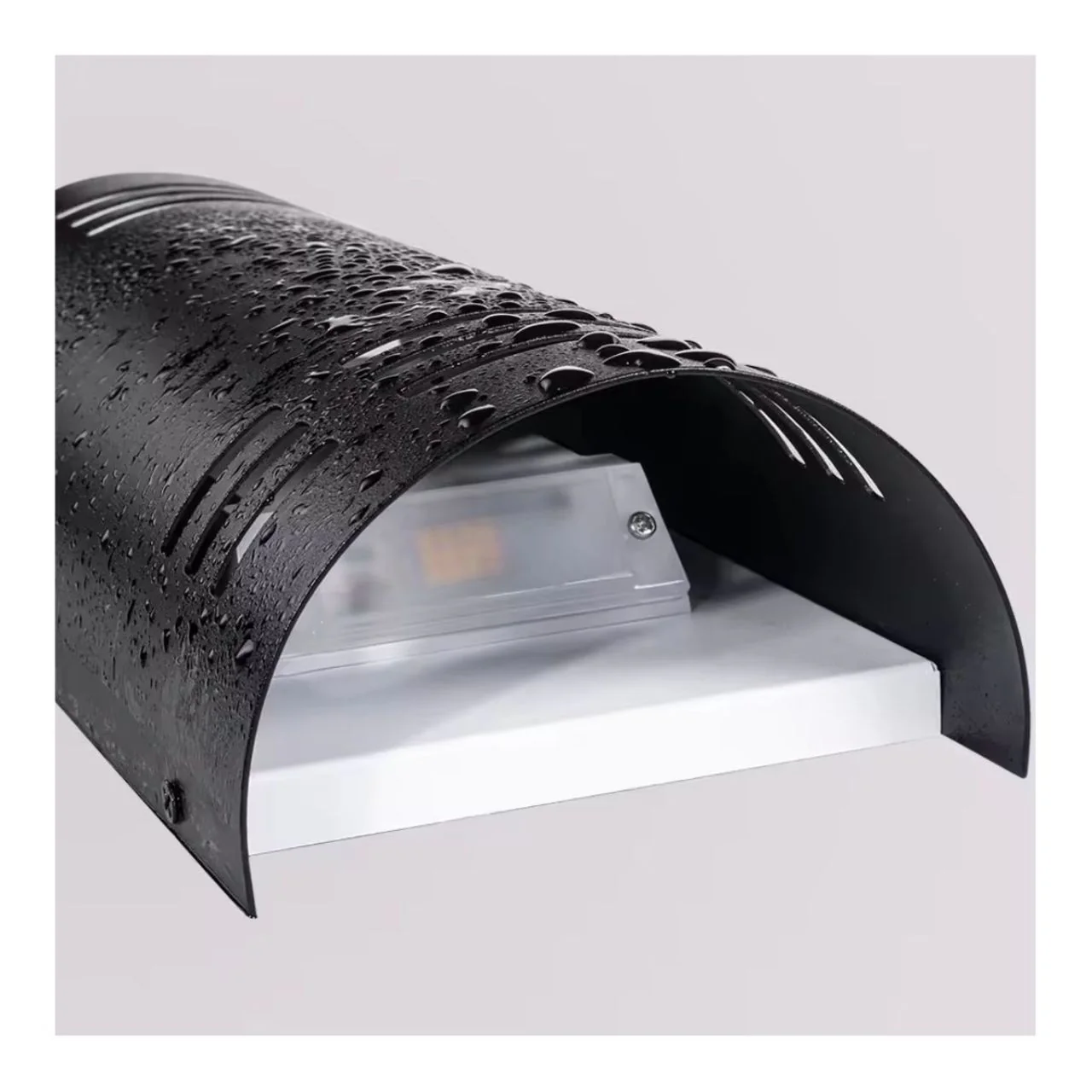 LED Architectural Semi-Round Wall Light - Indoor or Outdoor - 24W - 1600 Lumens - Color Tunable - Black Finish - LumeGen - Image 4