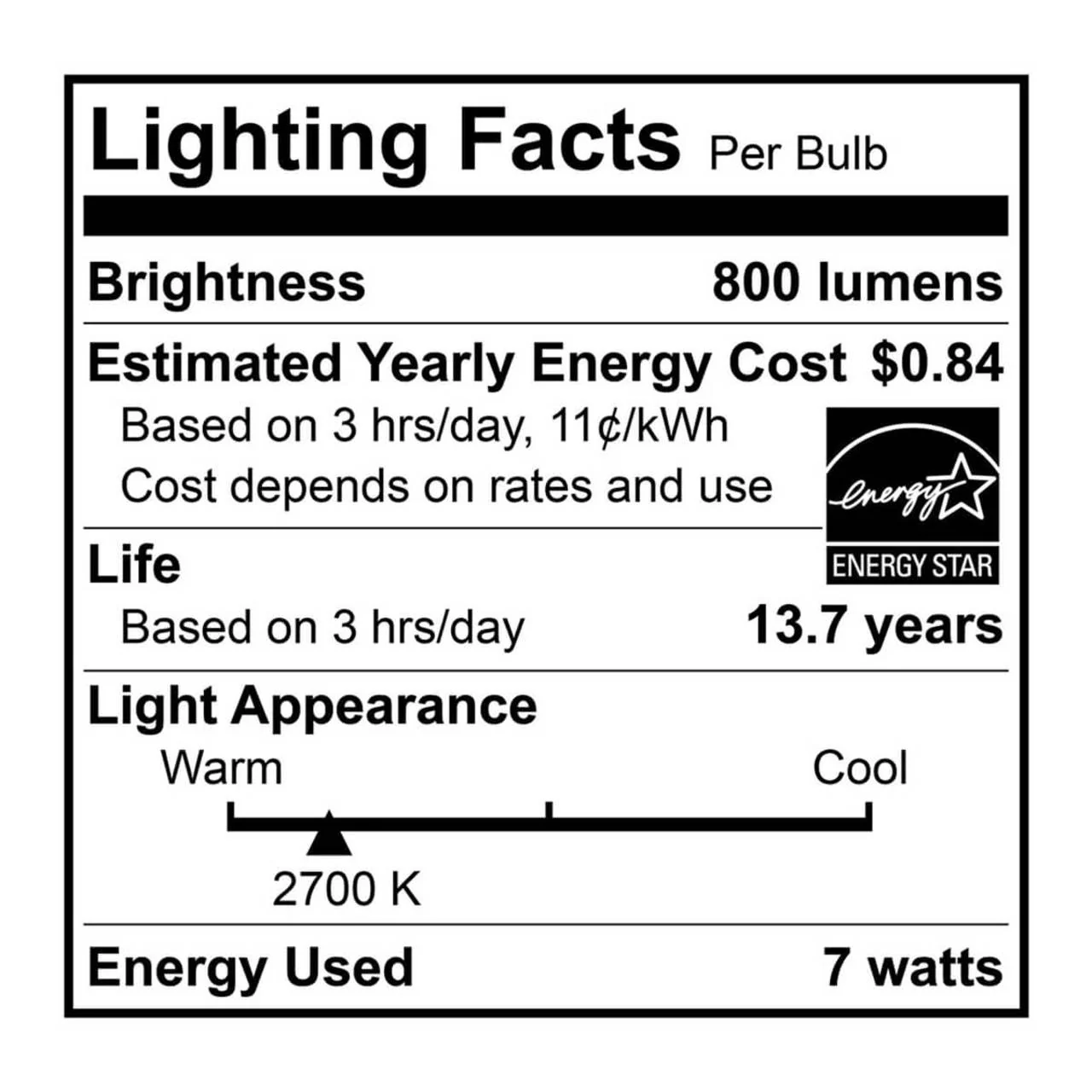 LED Dimmable A19 Clear Glass Filament Bulb - 7W - 800 Lumens - Euri Lighting - Image 6