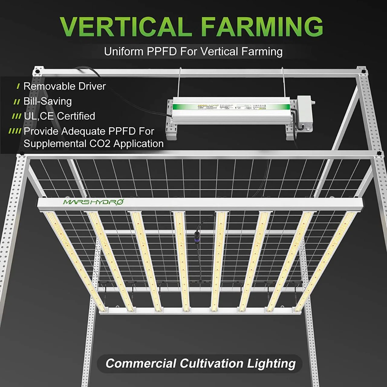 LED Full Spectrum Adjustable Indoor Grow Light - 300W - Mars Hydro - Image 5