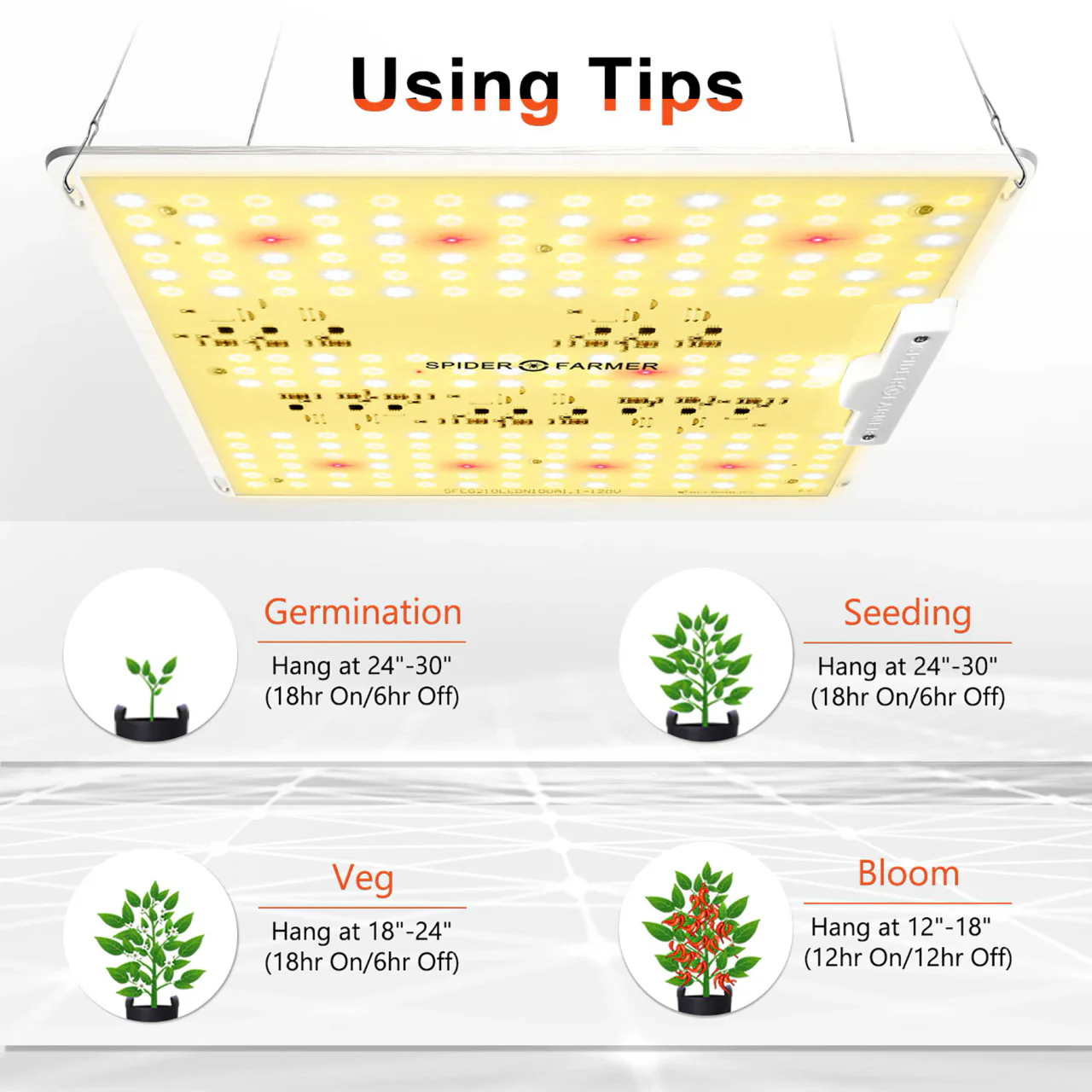 LED Full Spectrum Indoor Grow Light - 100W - Spider Farmer - SF1000D - Image 7