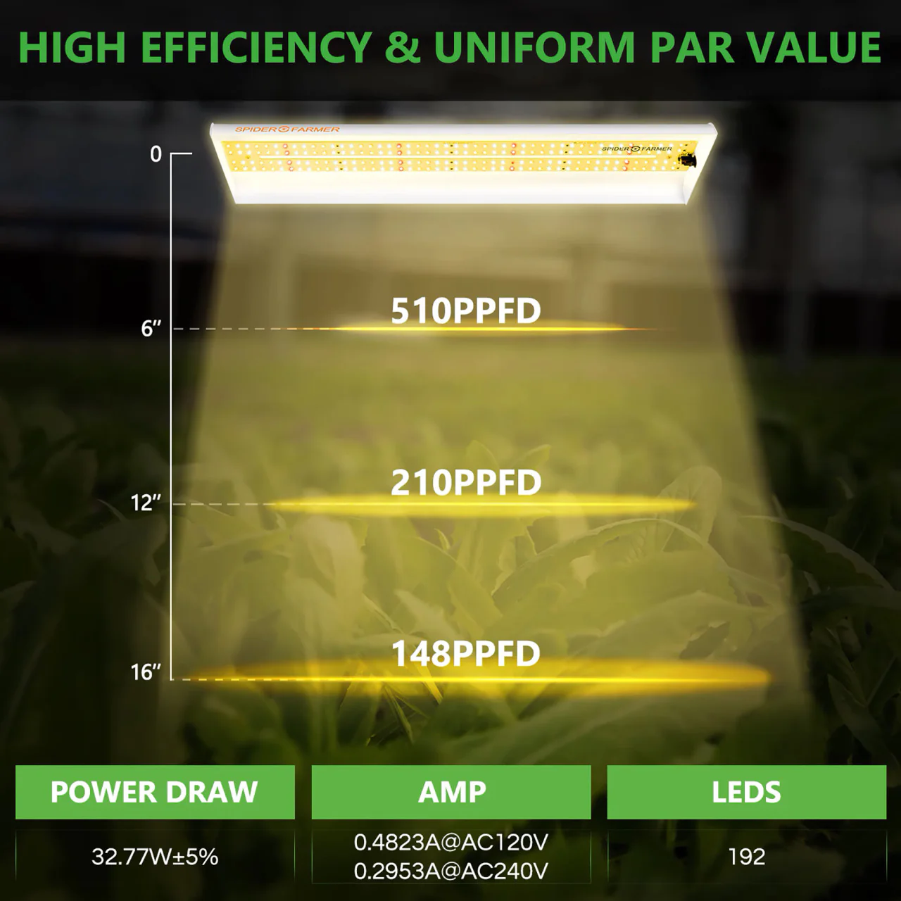 LED Full Spectrum Indoor Grow Light - 33W - Spider Farmer - Image 8