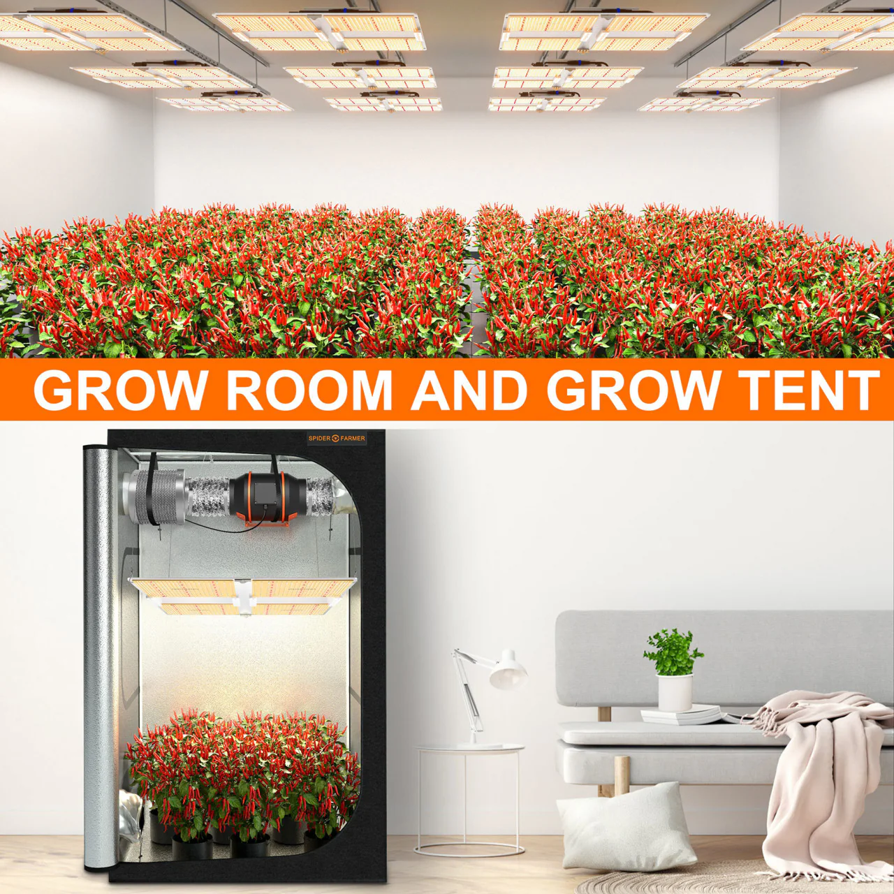 LED Full Spectrum Indoor Foldable Grow Light - 650W - Spider Farmer - Image 7