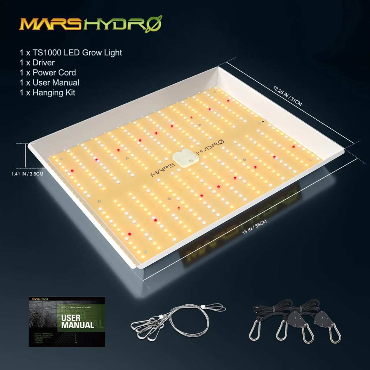 LED Full Spectrum Indoor Grow Light Panel - 150W - Mars Hydro - Image 3