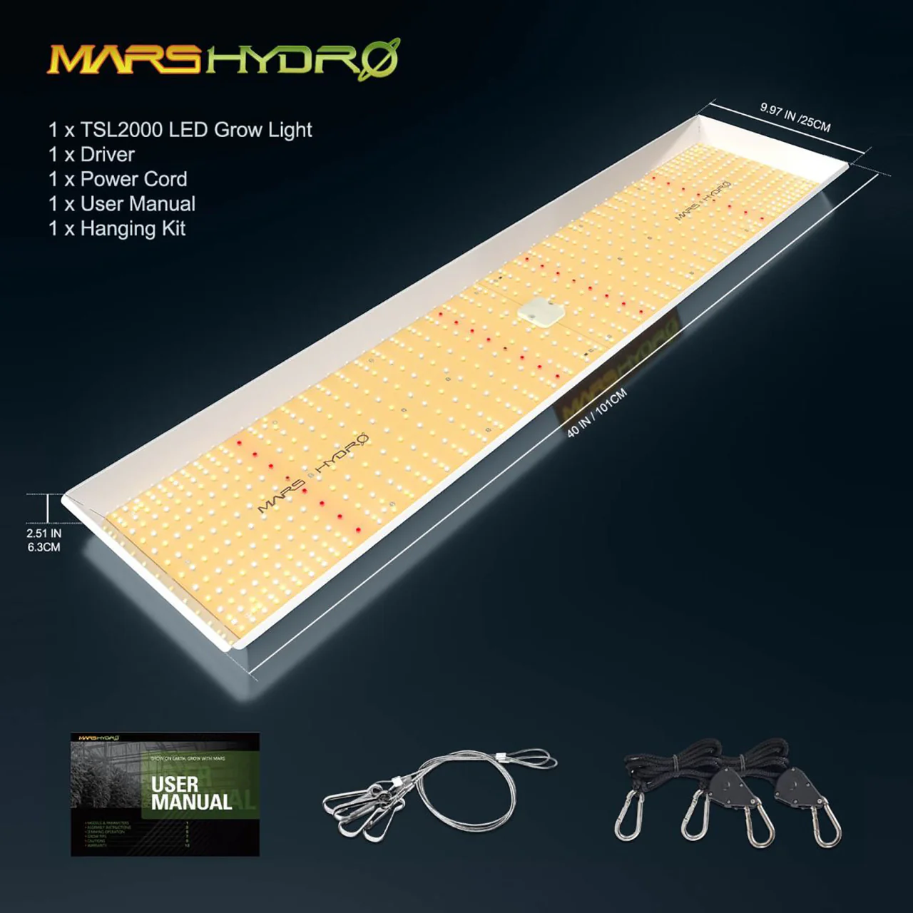 LED Full Spectrum Indoor Grow Light Panel - 300W - TSL - Mars Hydro - Image 3