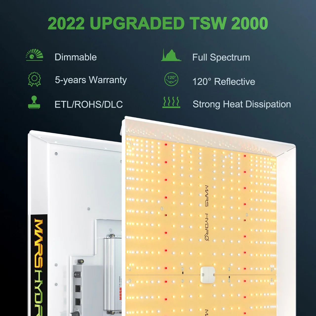 LED Full Spectrum Indoor Grow Light Panel - 300W - TSW - Mars Hydro - Image 4