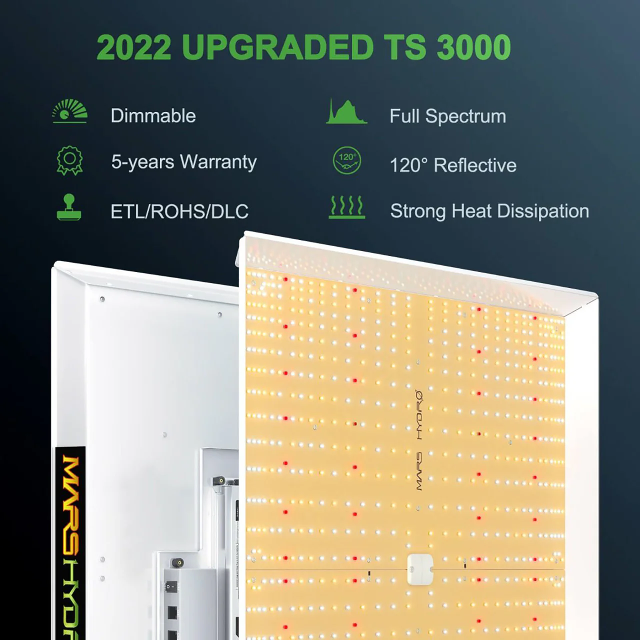 LED Full Spectrum Indoor Grow Light Panel - 450W - Mars Hydro - Image 4