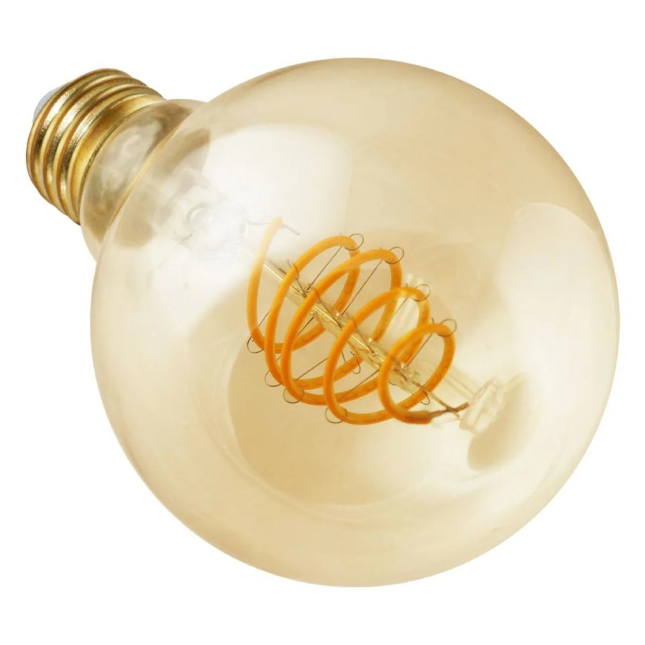 LED G25 Filament Bulb - 4.5W - 250 Lumens - 2200K - Amber Glass - Euri Lighting - Image 3