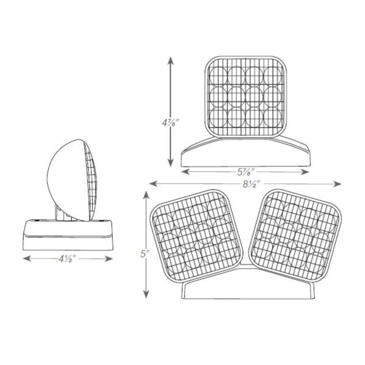 LED Indoor Thermoplastic Remote Head Light Fixture - White or Black Finish - Image 4