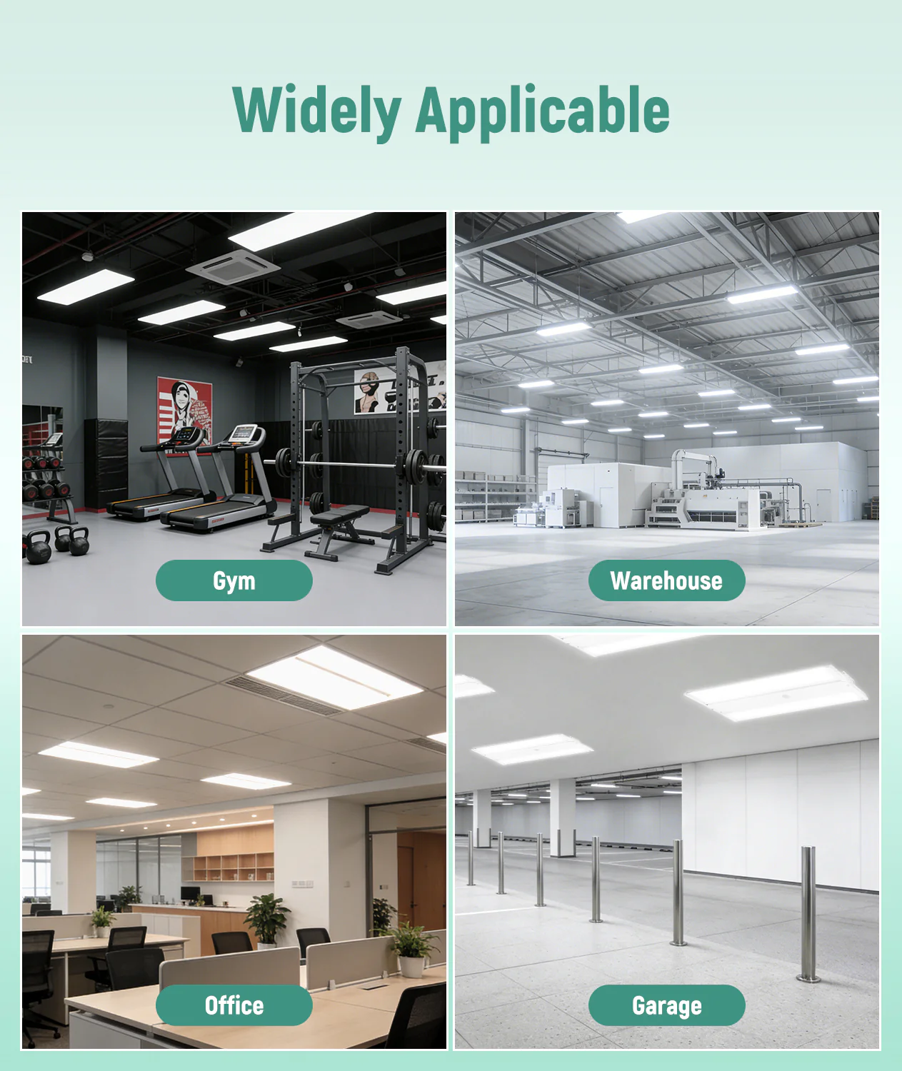 LED Linear High Bay - 2ft - 24,750 Lumen Max - Wattage Adjustable 165W/150W/130W - Color Tunable 40K/50K - Sensor Base - Image 9