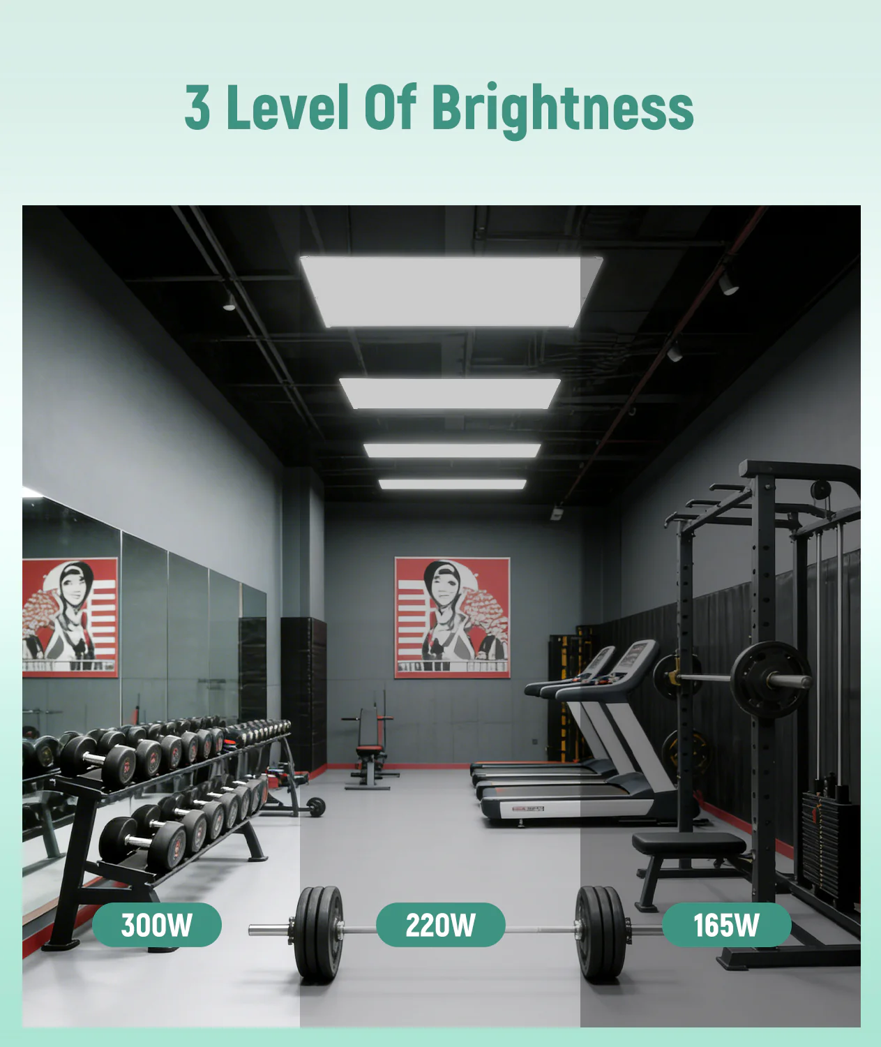LED Linear High Bay - 2ft - 42,000 Lumen Max - Wattage Adjustable 300W/275W/255W - Color Tunable 40K/50K - Sensor Base - Image 7