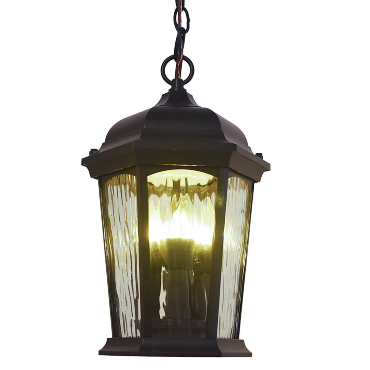 LED Outdoor Flame Hanging Lantern Light - 12.5W - 1300 Lumens - 3000K - Euri Lighting - Image 3