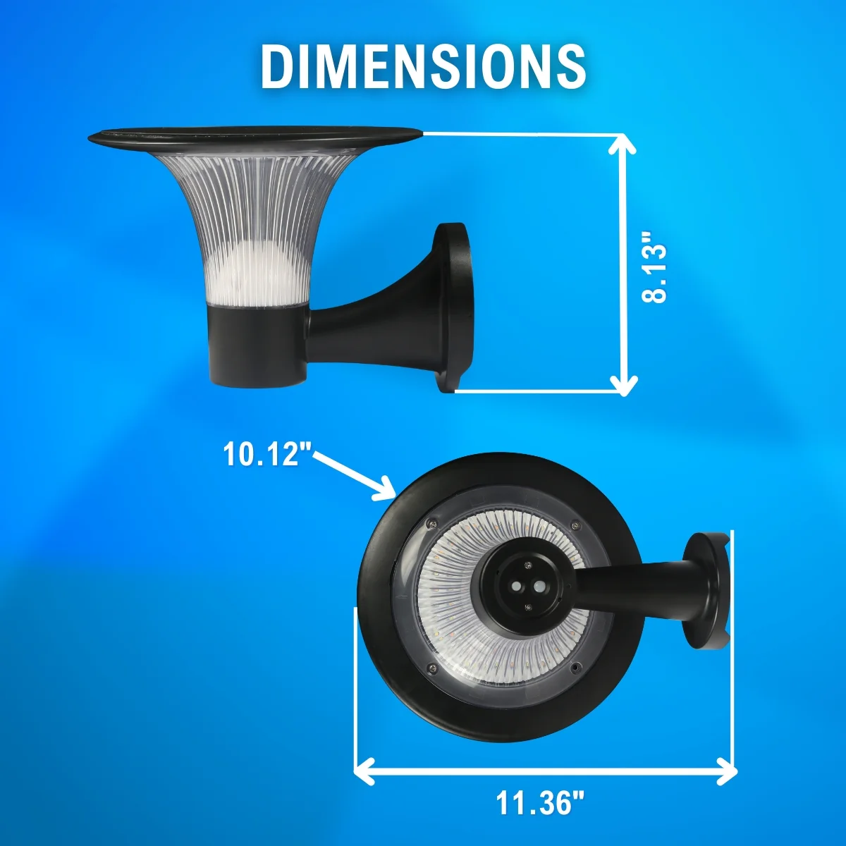Solar LED Diamond Wall Light - 2200 Lumens - Dual Color Temperatures - LumeGen - Image 3