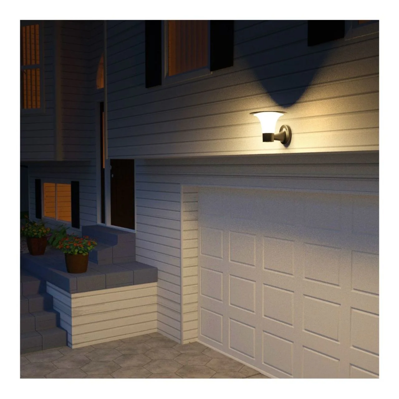 Solar LED Diamond Wall Light - 2200 Lumens - Dual Color Temperatures - LumeGen - Image 6