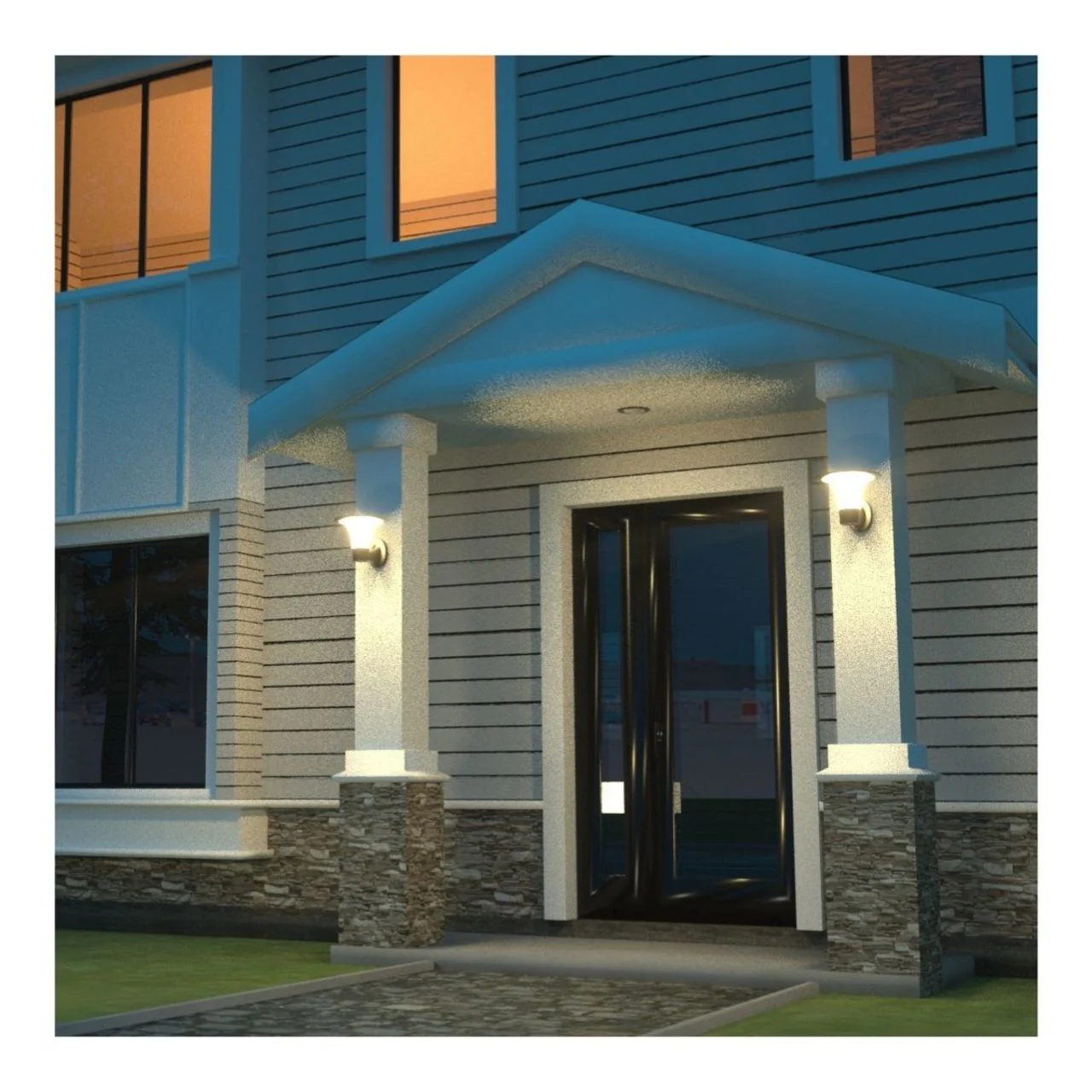 Solar LED Diamond Wall Light - 2200 Lumens - Dual Color Temperatures - LumeGen - Image 7
