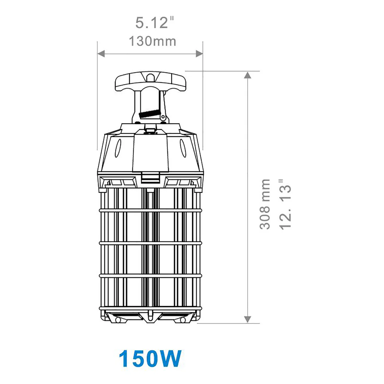 LED Temporary Work Light - 150W - 18,000 Lumens - 5000K - Image 4