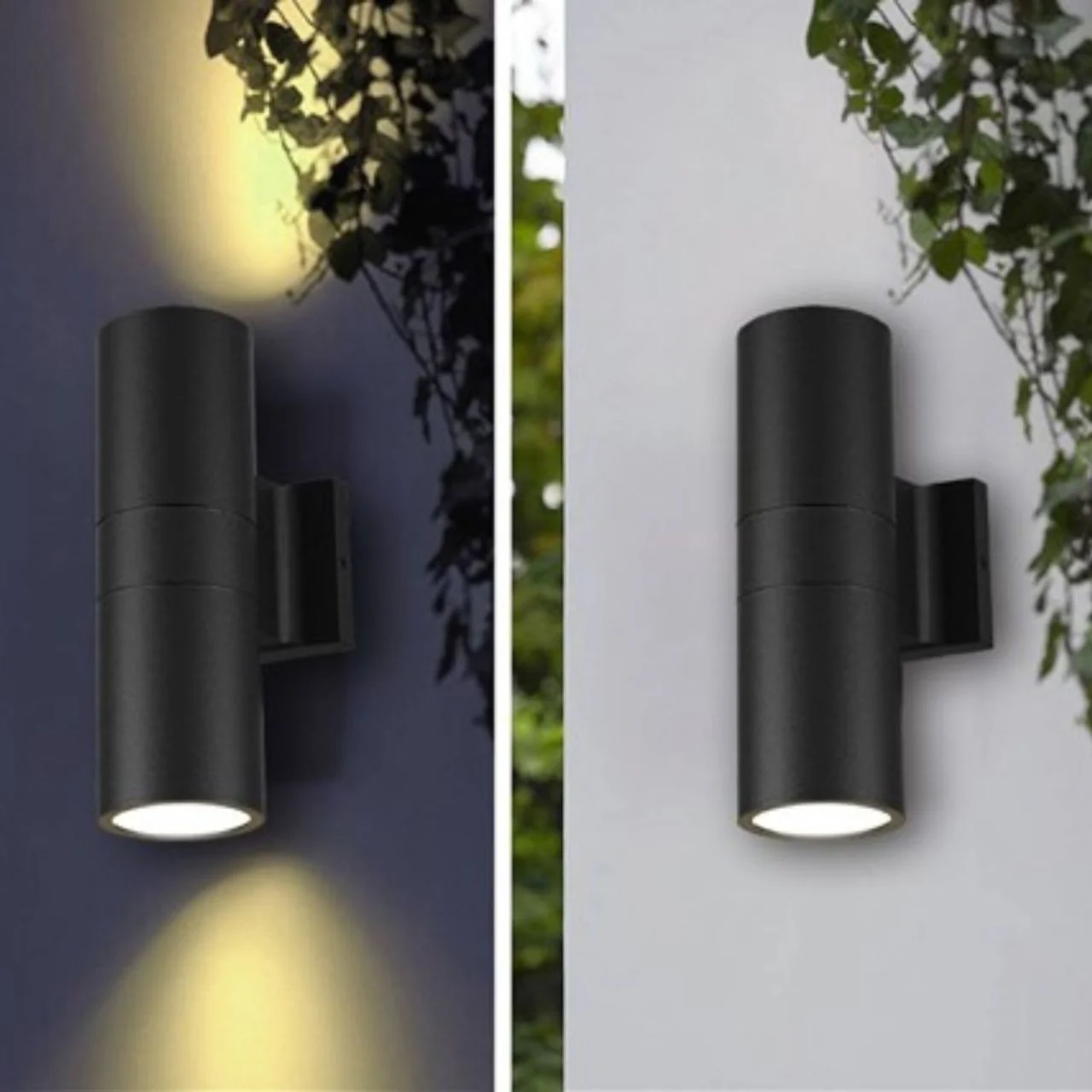 LED Up/Down Cylinder Wall Light - 18W - 1400 Lumens - Color Tunable - Black Finish - LumeGen - Image 3