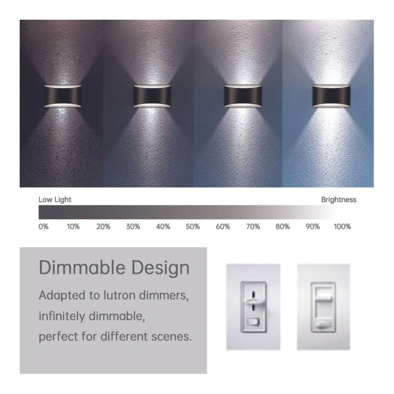 LED Modern Curve Wall Light - Indoor or Outdoor - 12W - 700 Lumens - Color Tunable - Black Finish - LumeGen - Image 3