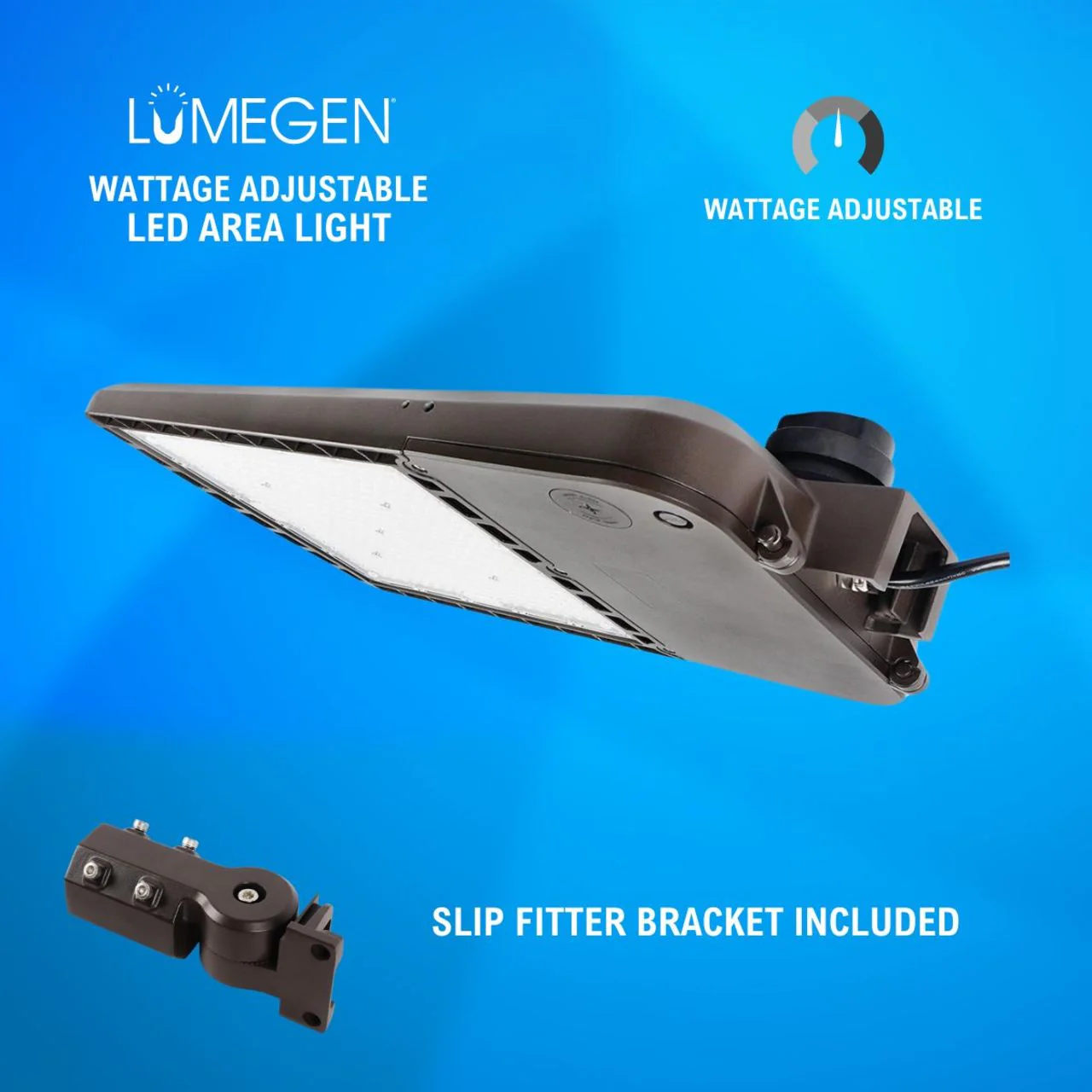 LED Area Light with Slip Fitter Bracket - Wattage Adjustable 200W/240W/300W - 5000K - LumeGen - Image 3