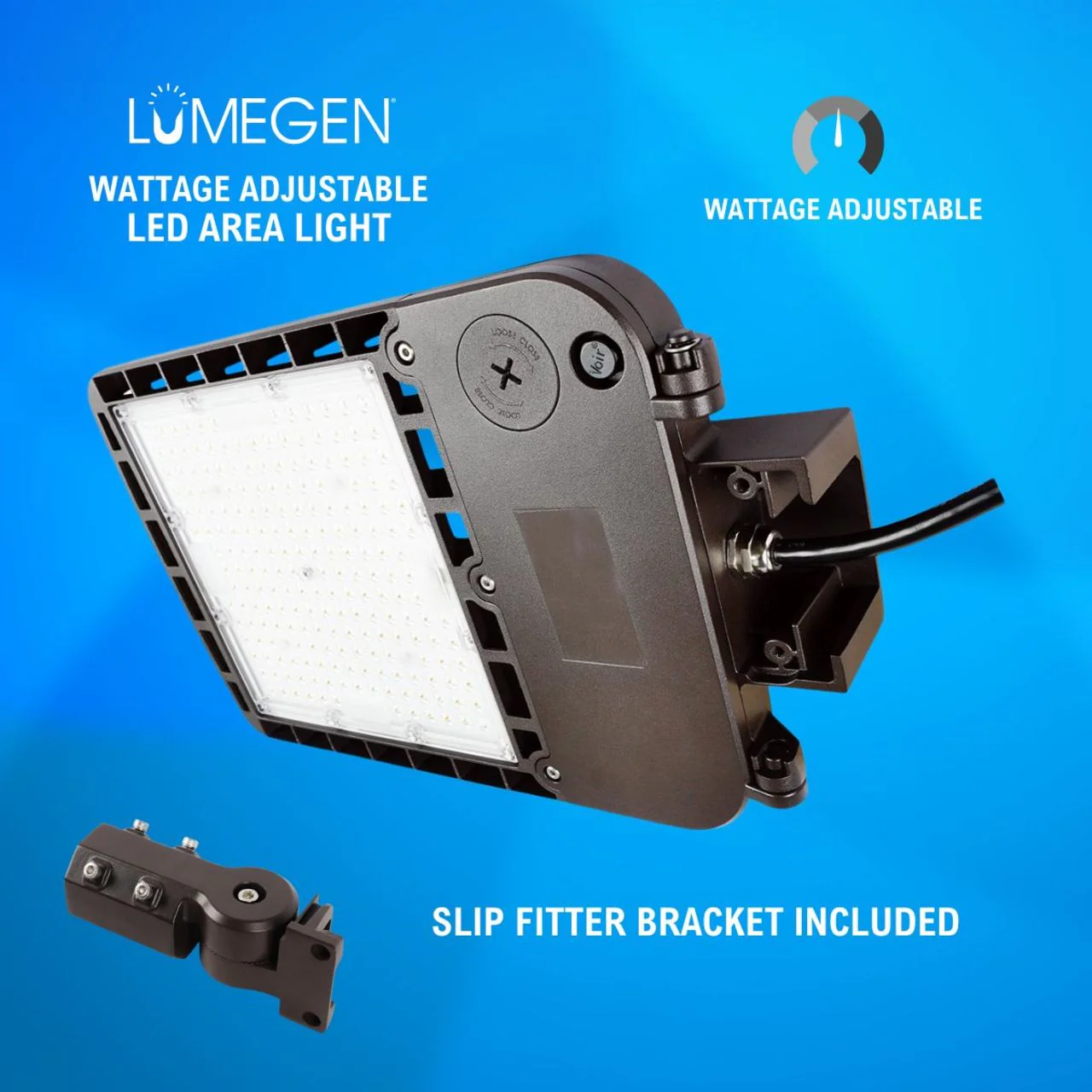 LED Area Light with Slip Fitter Bracket - Wattage Adjustable 70W/100W/150W - 5000K - LumeGen - Image 3