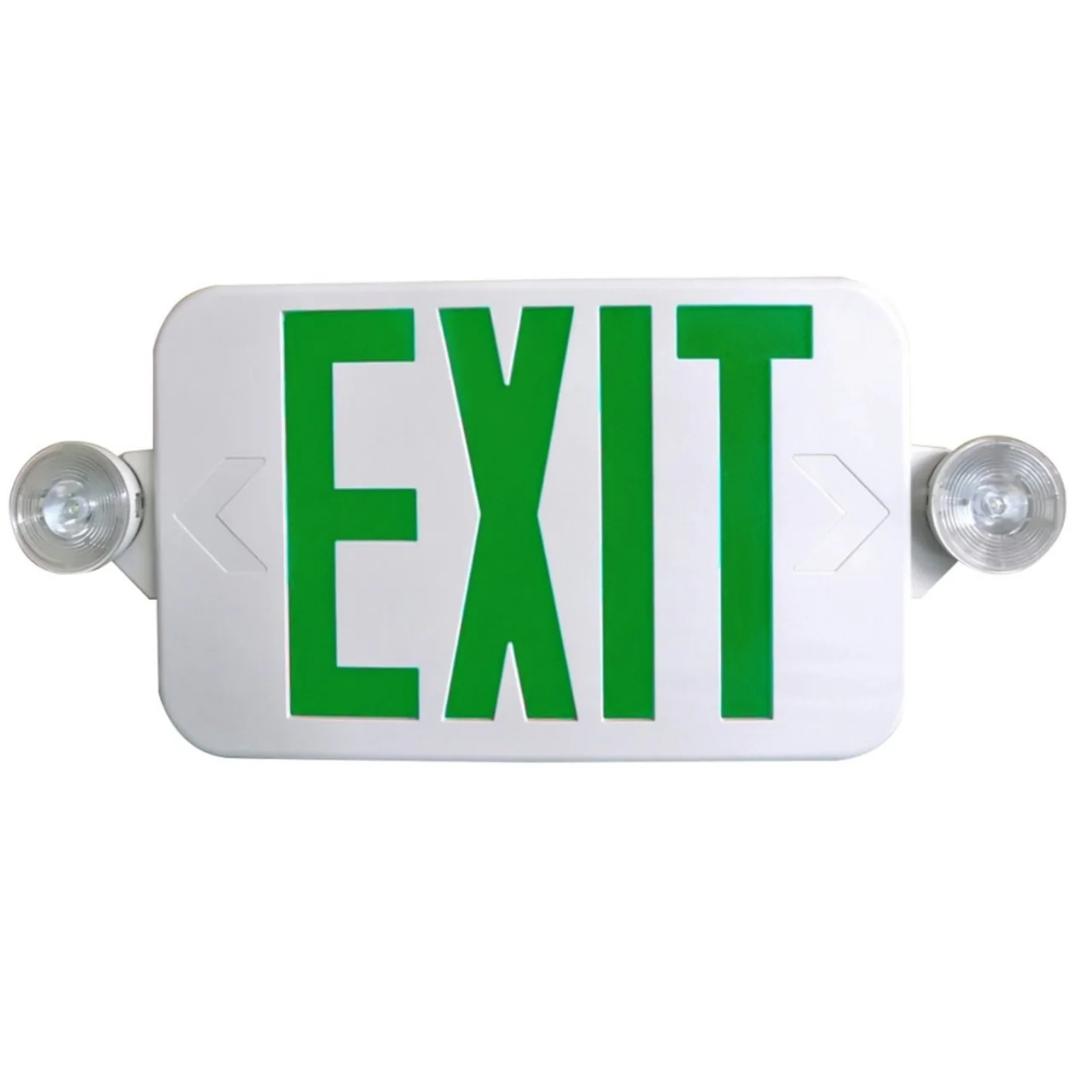 LED Low Profile Exit & Emergency Combo Sign - Red/Green Letters - 90 Min. Emergency Runtime - Image 3