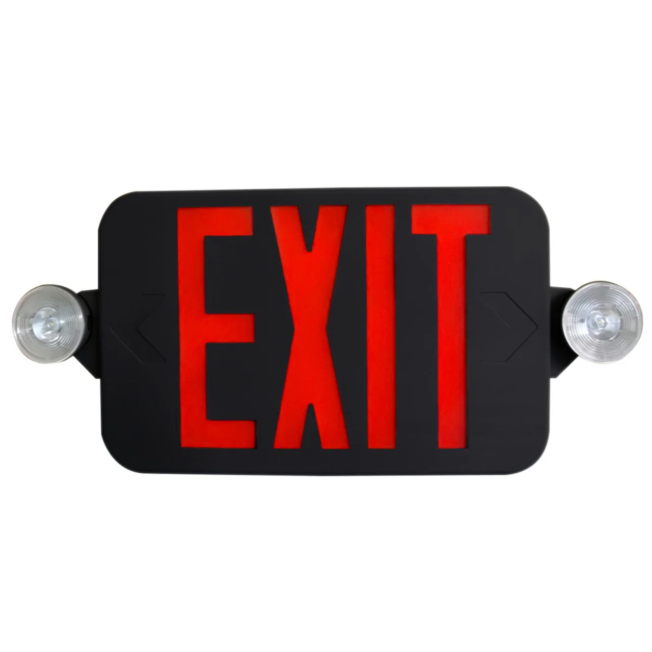 LED Low Profile Exit & Emergency Combo Sign - Red/Green Letters - 90 Min. Emergency Runtime - Image 5