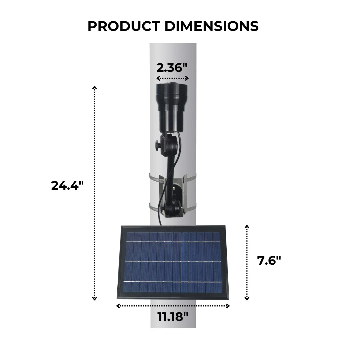 Solar LED Adjustable Flagpole Spot Light - 450 Lumens - LumeGen - Image 3