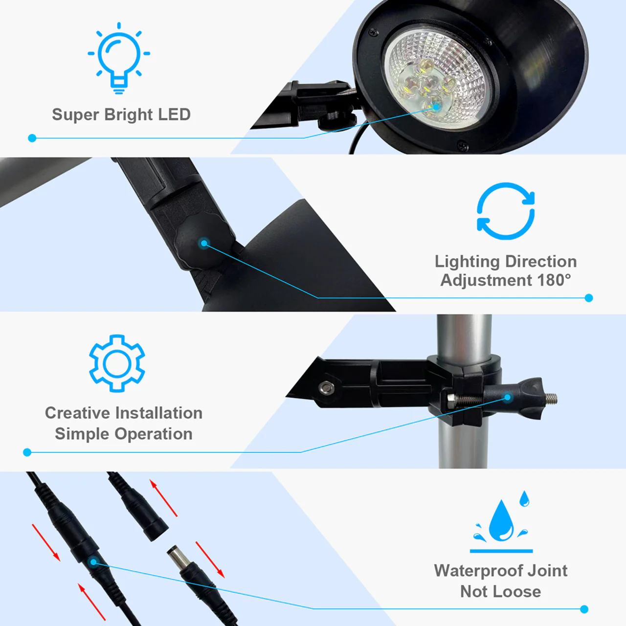 Solar LED Micro Flagpole Light - 300 Lumens - LumeGen - Image 6