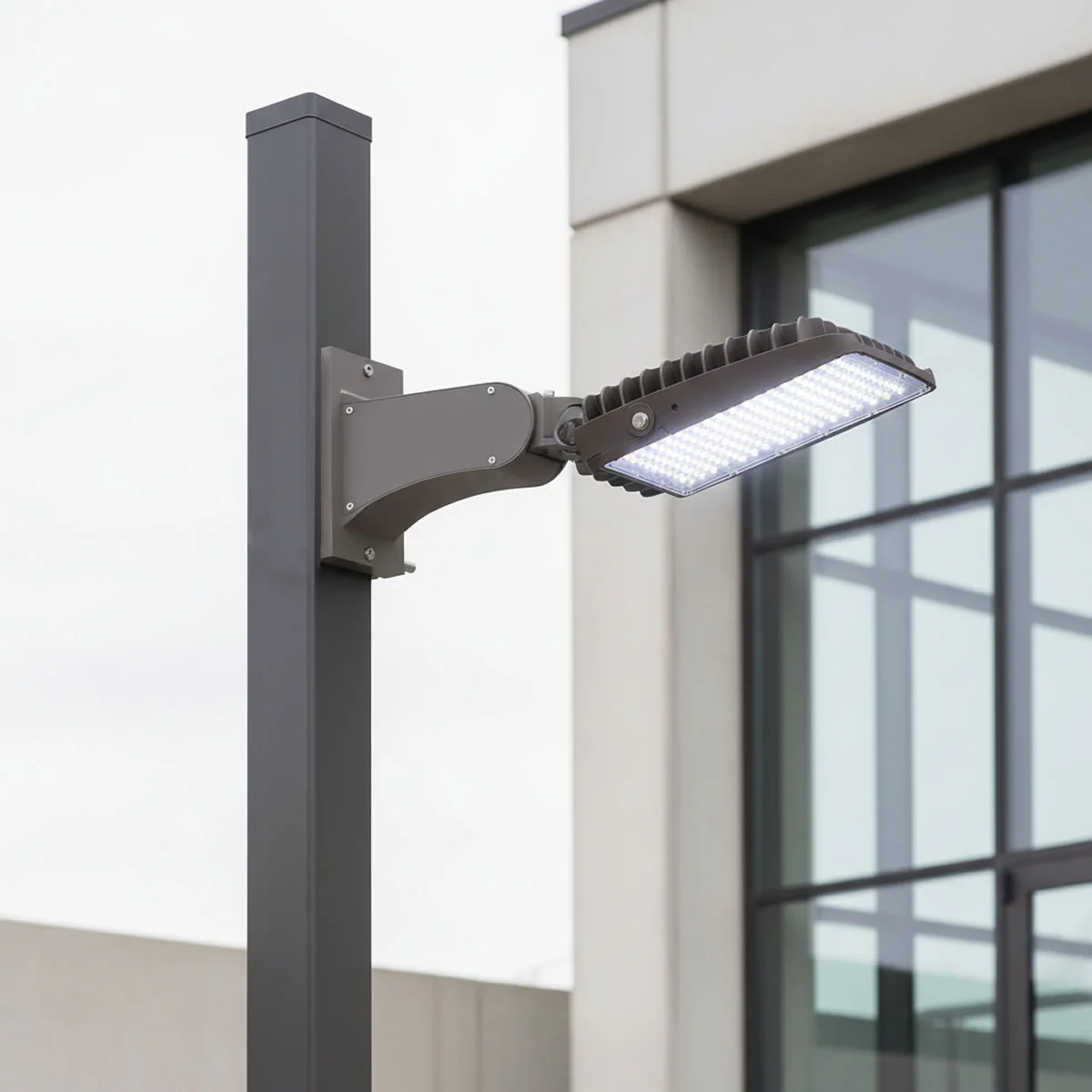 Mounting Arm - For Round or Square Poles - Bronze for Area light of AR08 - Image 2