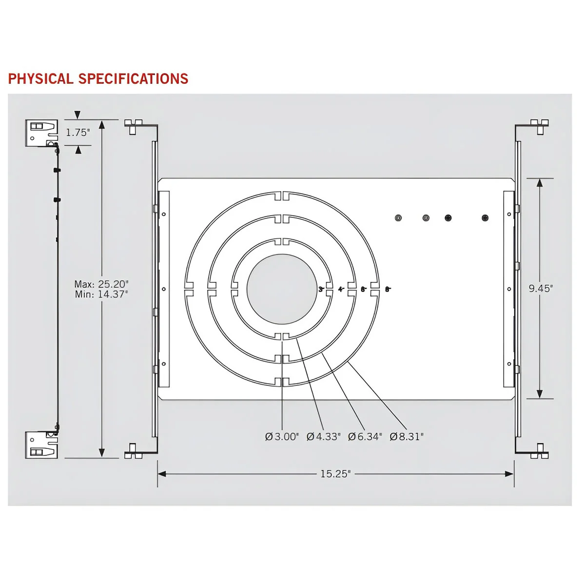 New Construction Plate for Downlights - with Adjustable Bars - Keystone - Image 2