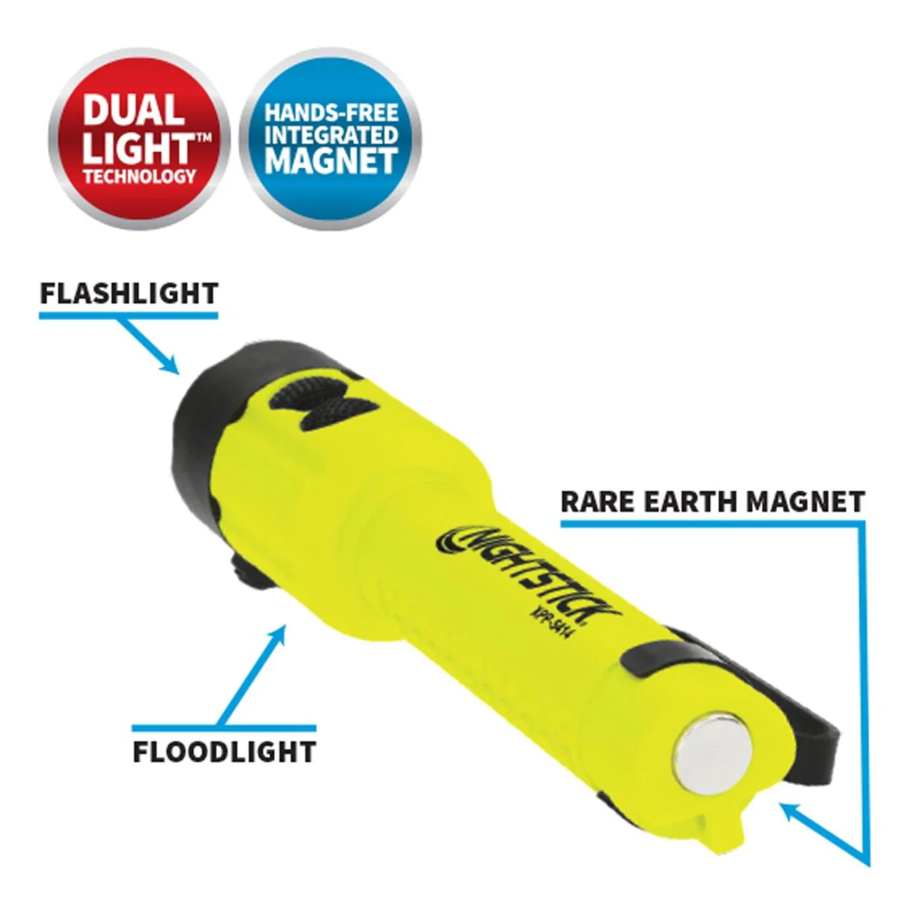 Nightstick Intrinsically Safe Dual-Light Flashlight Kit w/Magnet & Helmet Mounts - 2 AA (not included) - Green - UL913 / ATEX - Image 6