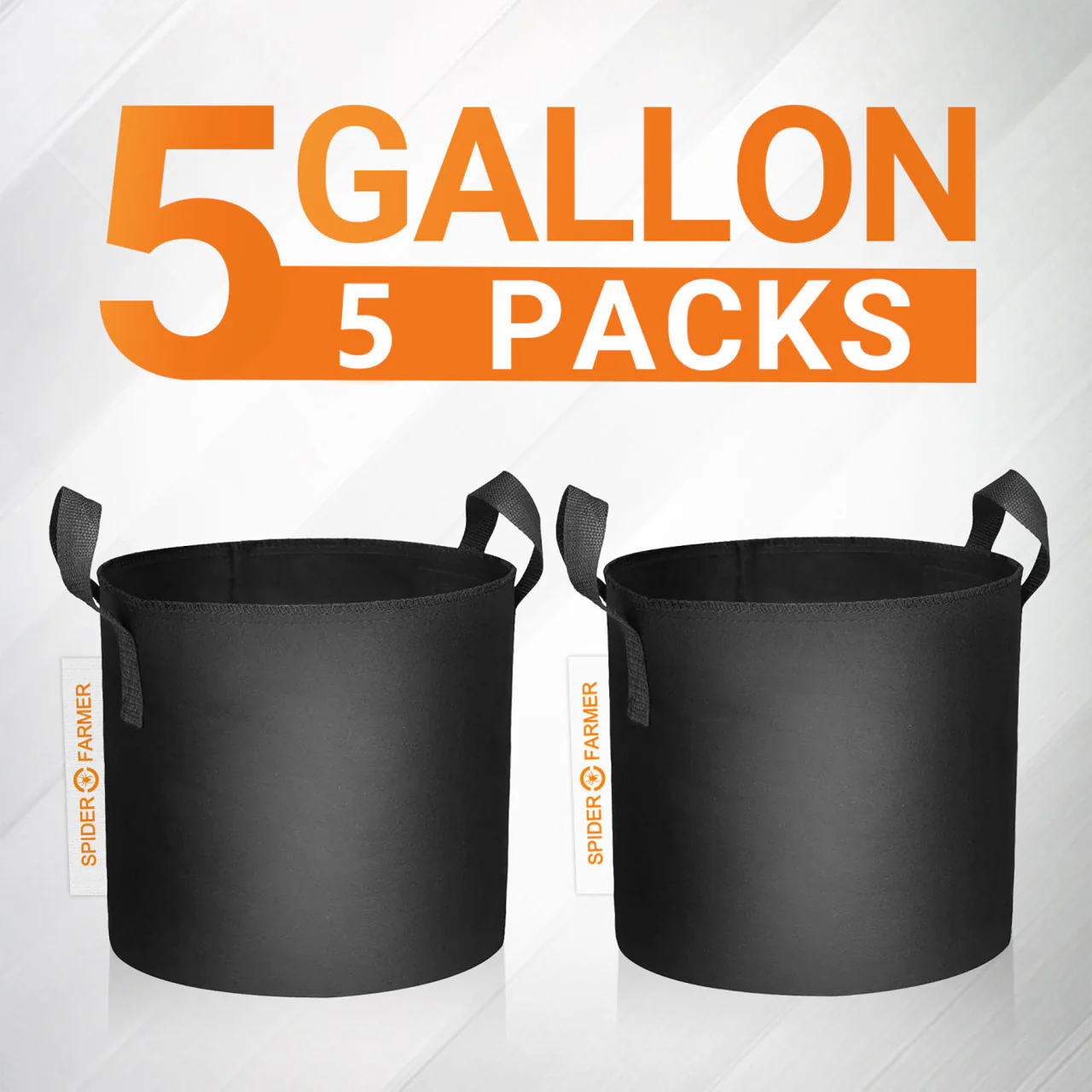 Pack of 5 - 5 Gallon Grow Bags - Spider Farmer - Image 2