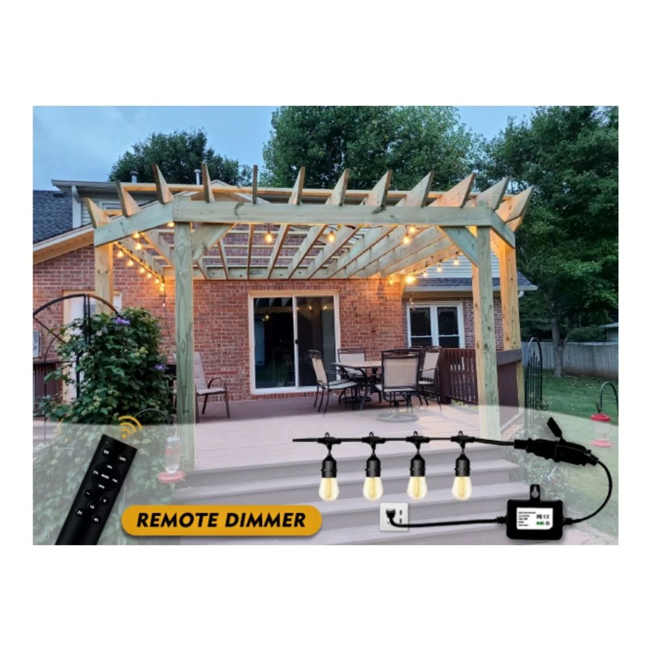 Remote Control Dimmer for String Lights - 120W Max Load - LumeGen - Image 3