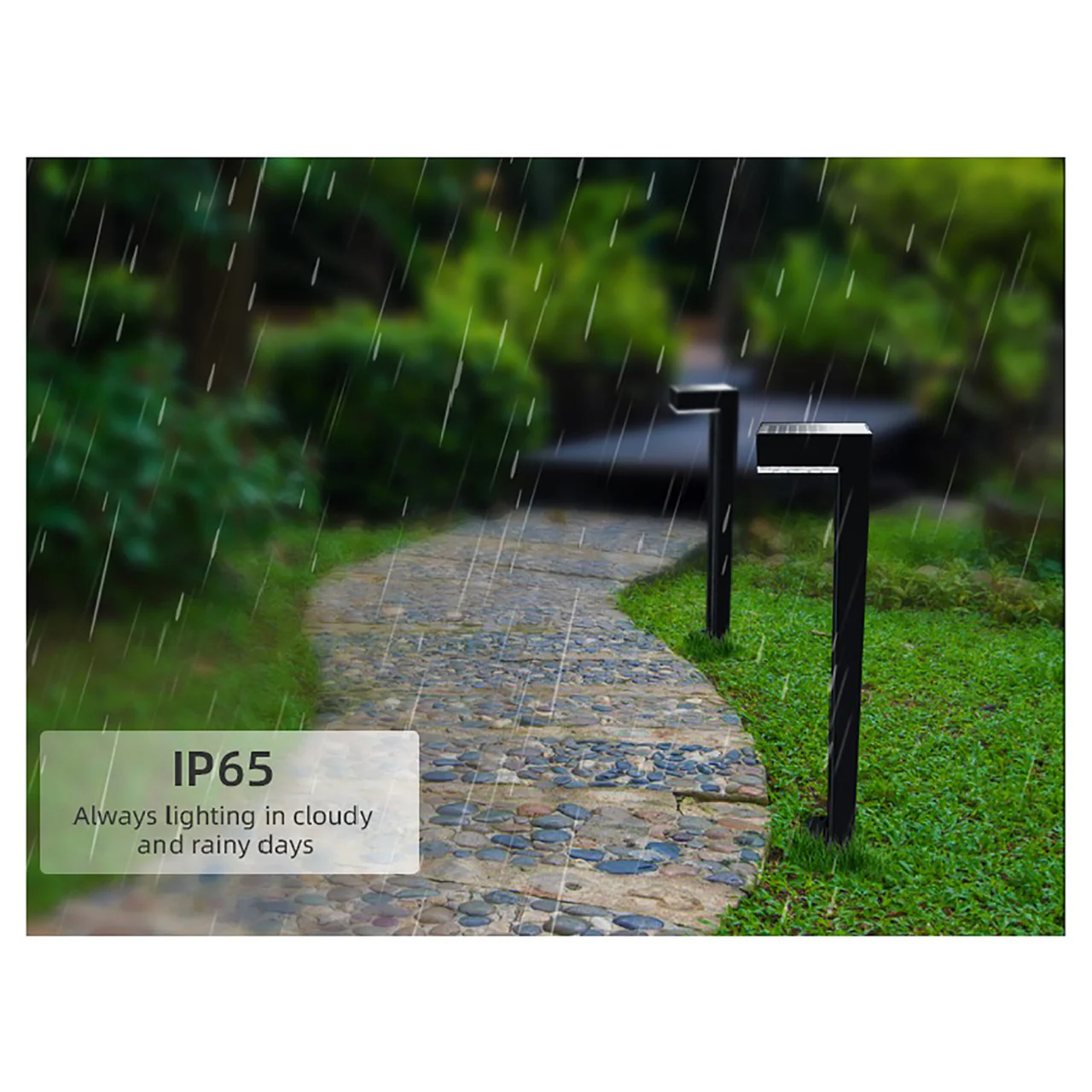 2-Pack Solar LED Bollard Light - 50 Lumens - 3000K - LumeGen - Image 14