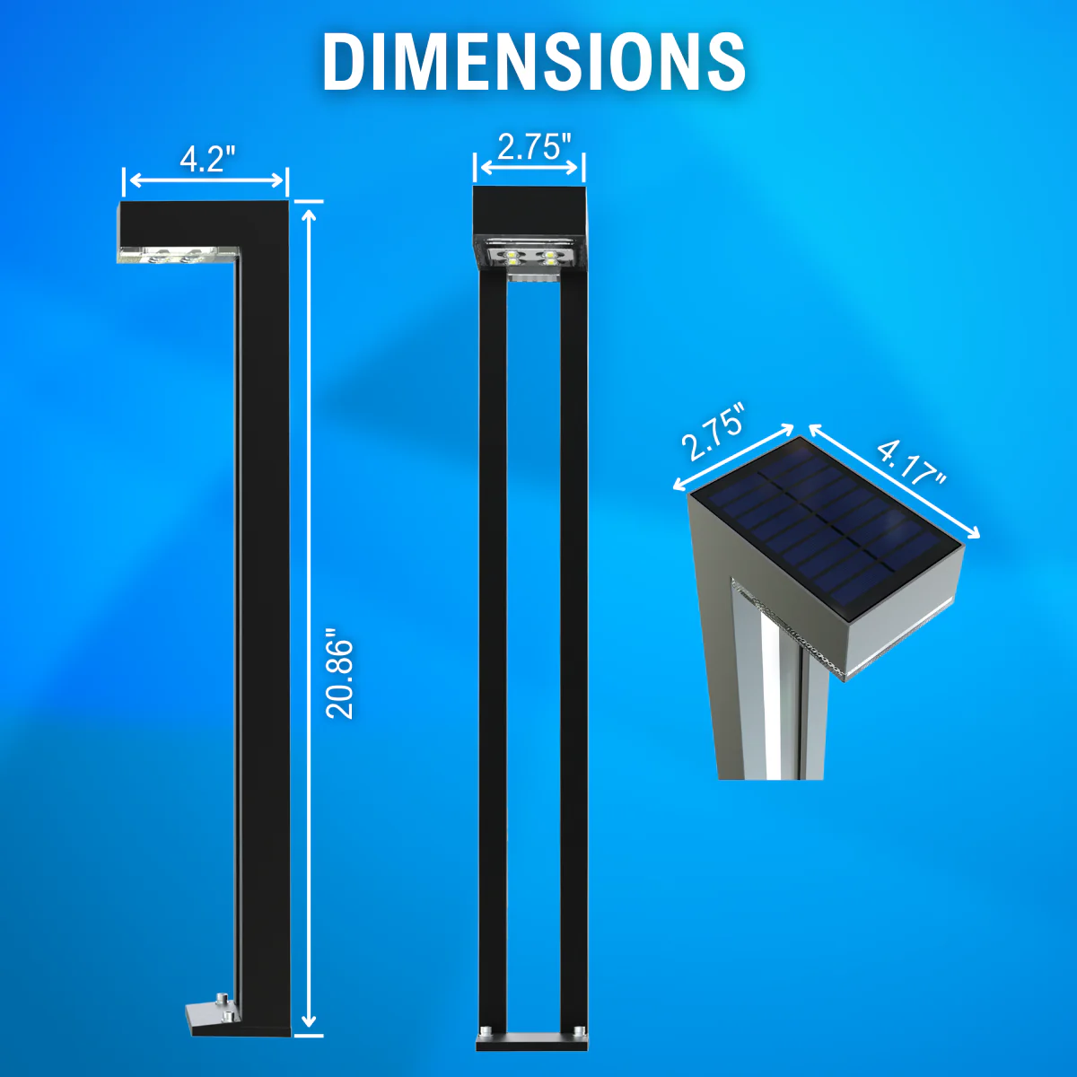 2-Pack Solar LED Bollard Light - 50 Lumens - 3000K - LumeGen - Image 4