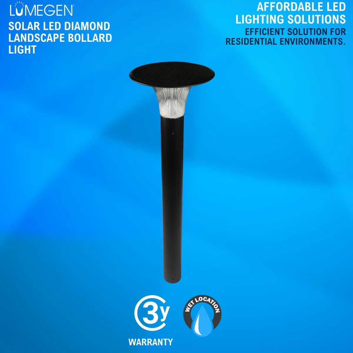 Solar LED Diamond Light Head - 2200 Lumens - Dual Color Temperature - LumeGen - Image 4