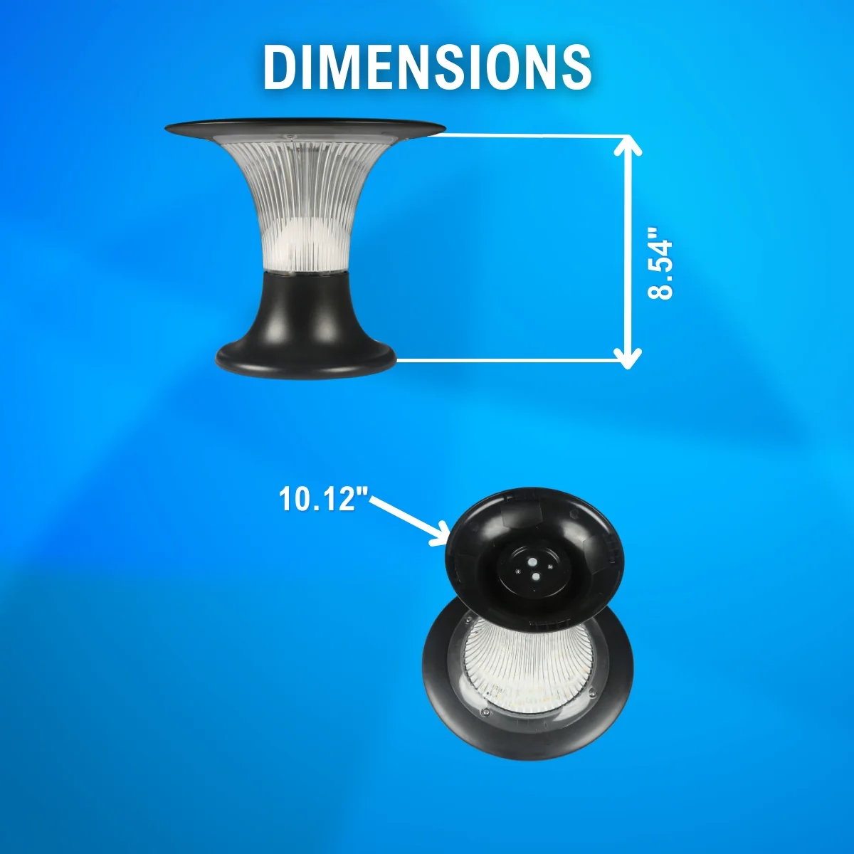 Solar LED Diamond Pier Light - 2200 Lumens - Dual Color Temperatures - LumeGen - Image 3