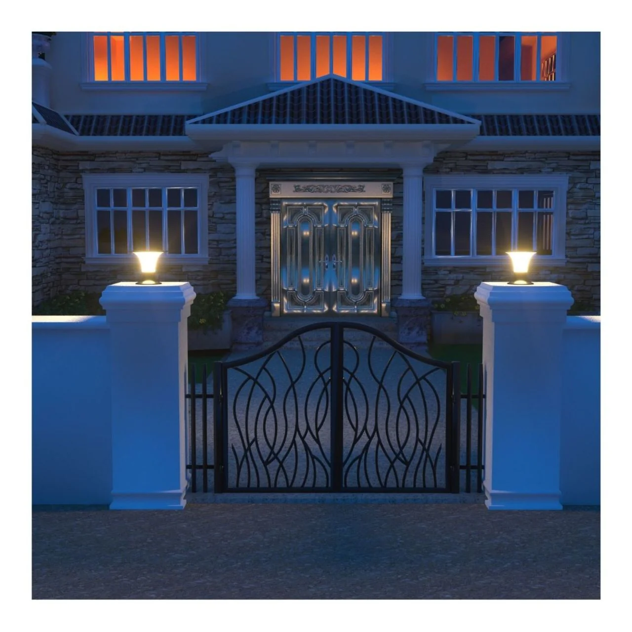 Solar LED Diamond Pier Light - 2200 Lumens - Dual Color Temperatures - LumeGen - Image 7