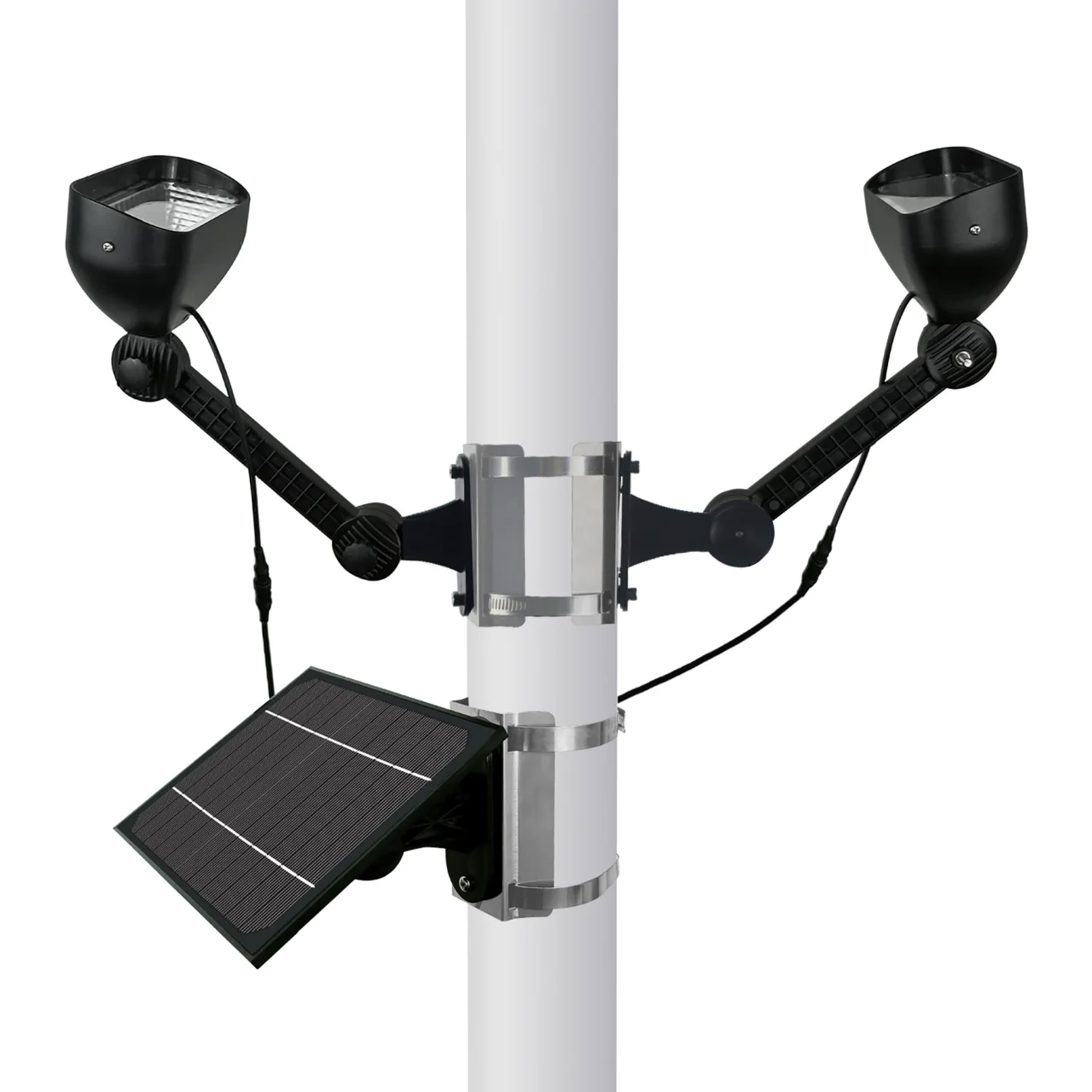 Solar LED Dual-Head Flagpole Light - 640 Lumens - LumeGen - Image 3
