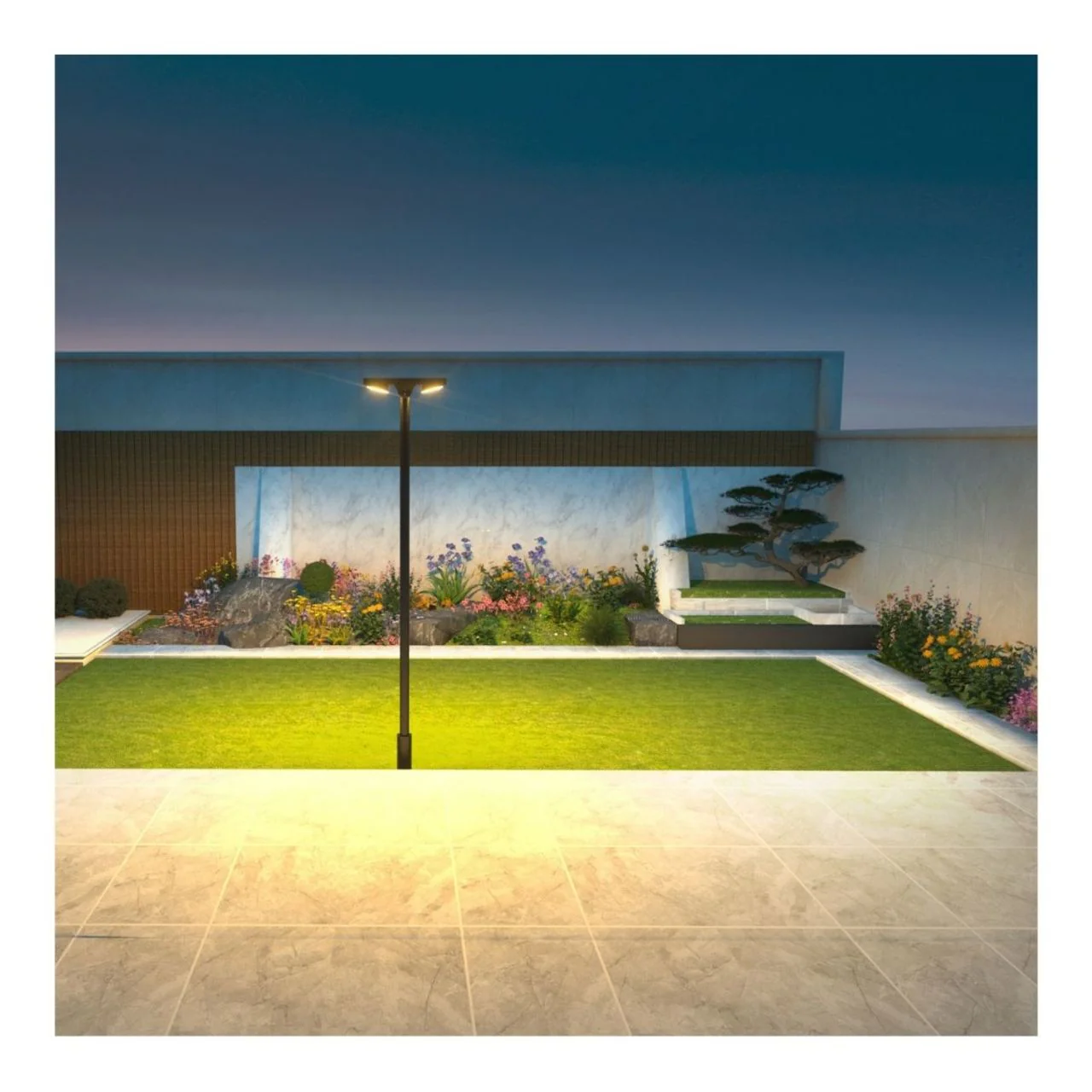 Solar LED Dual Head Post Top Area Light - Dual Color Temperature - LumeGen - Image 12