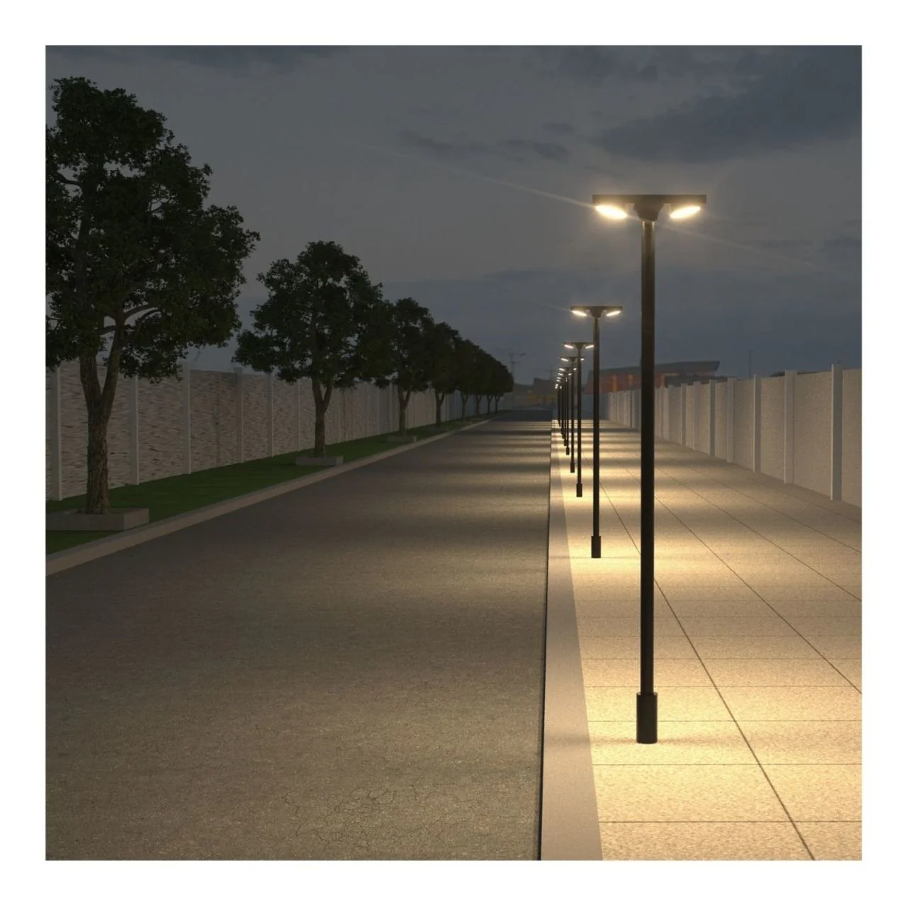 Solar LED Dual Head Post Top Area Light - Dual Color Temperature - LumeGen - Image 13
