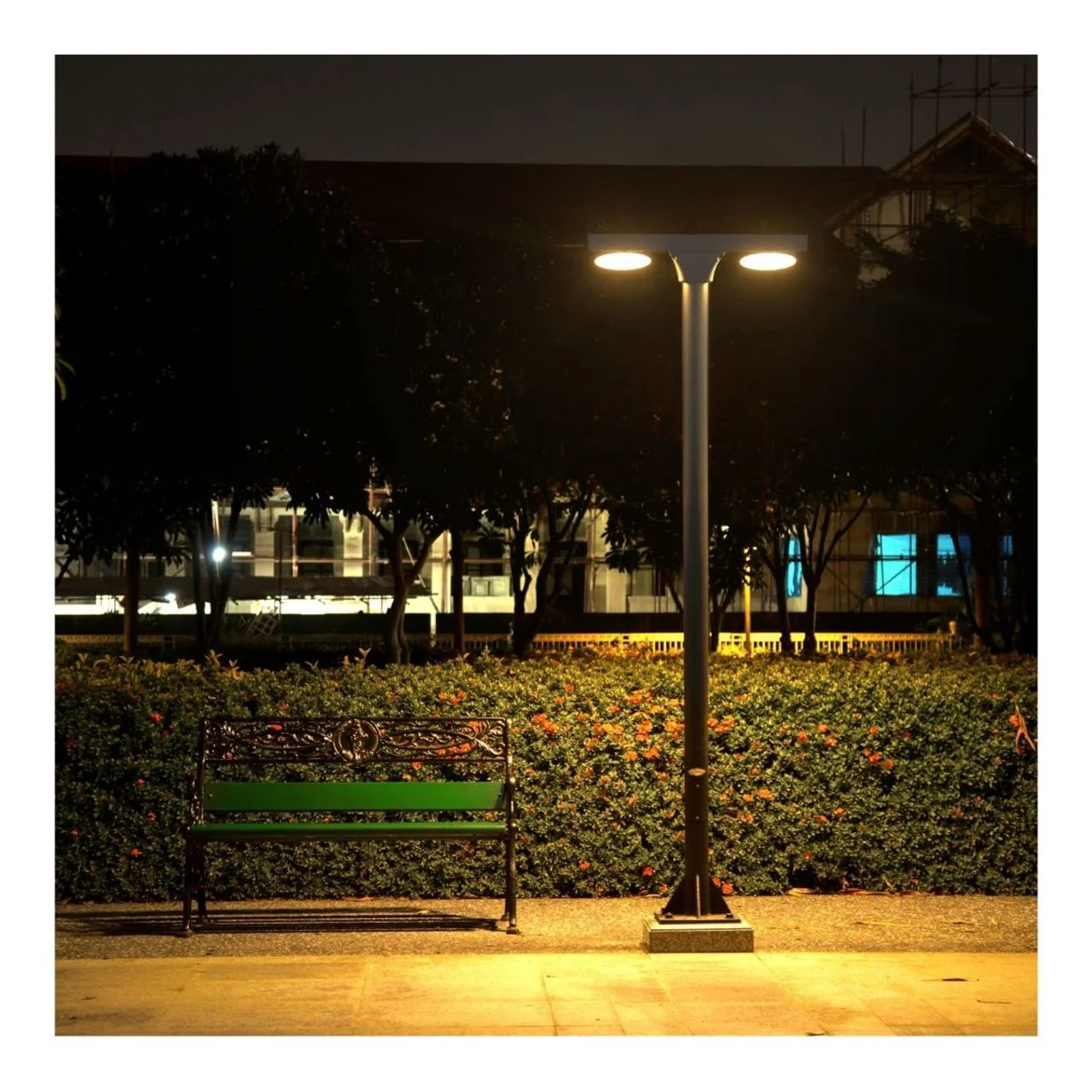 Solar LED Dual Head Post Top Area Light - Dual Color Temperature - LumeGen - Image 15