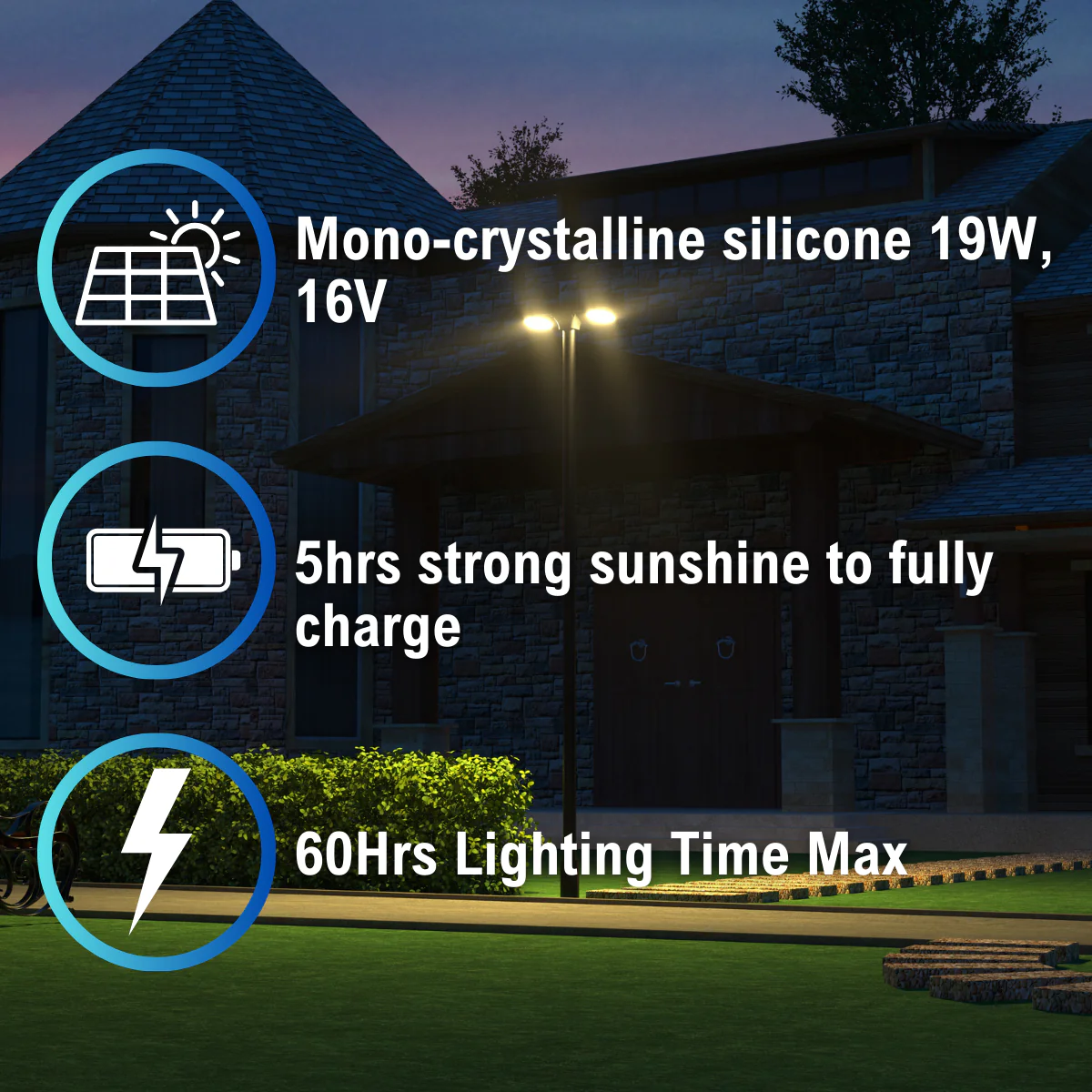 Solar LED Dual Head Post Top Area Light - Dual Color Temperature - LumeGen - Image 16