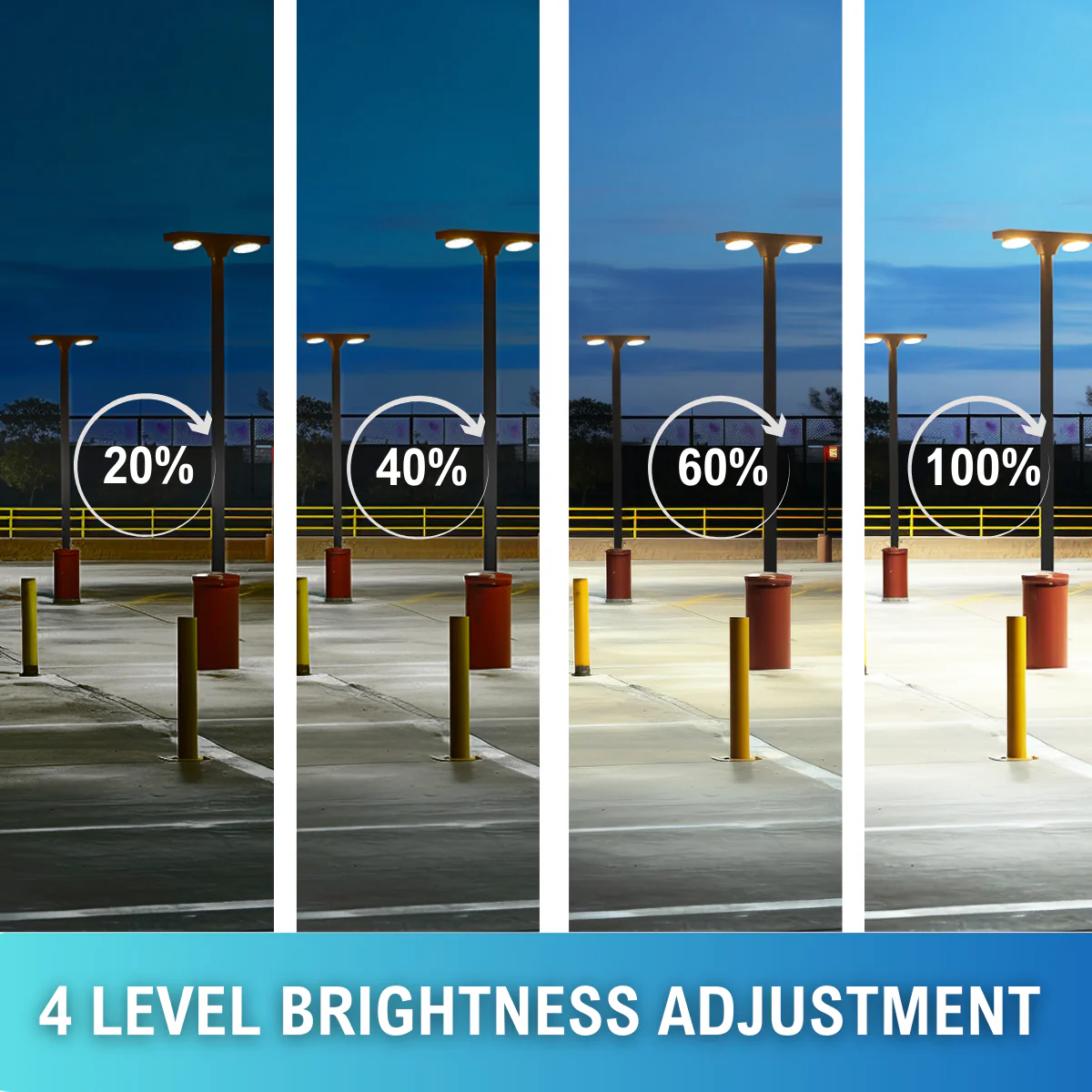 Solar LED Dual Head Post Top Area Light - Dual Color Temperature - LumeGen - Image 20