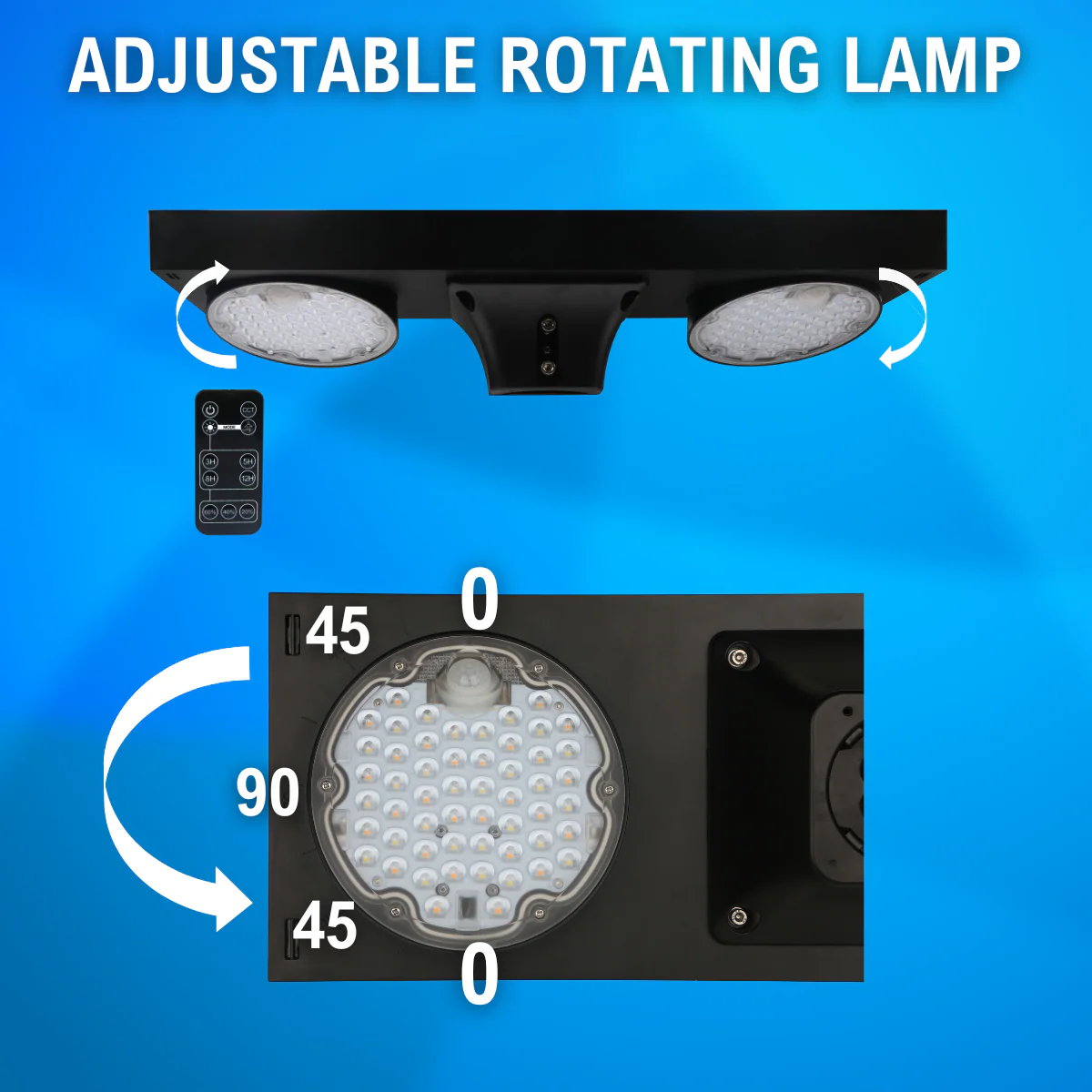 Solar LED Dual Head Post Top Area Light - Dual Color Temperature - LumeGen - Image 4