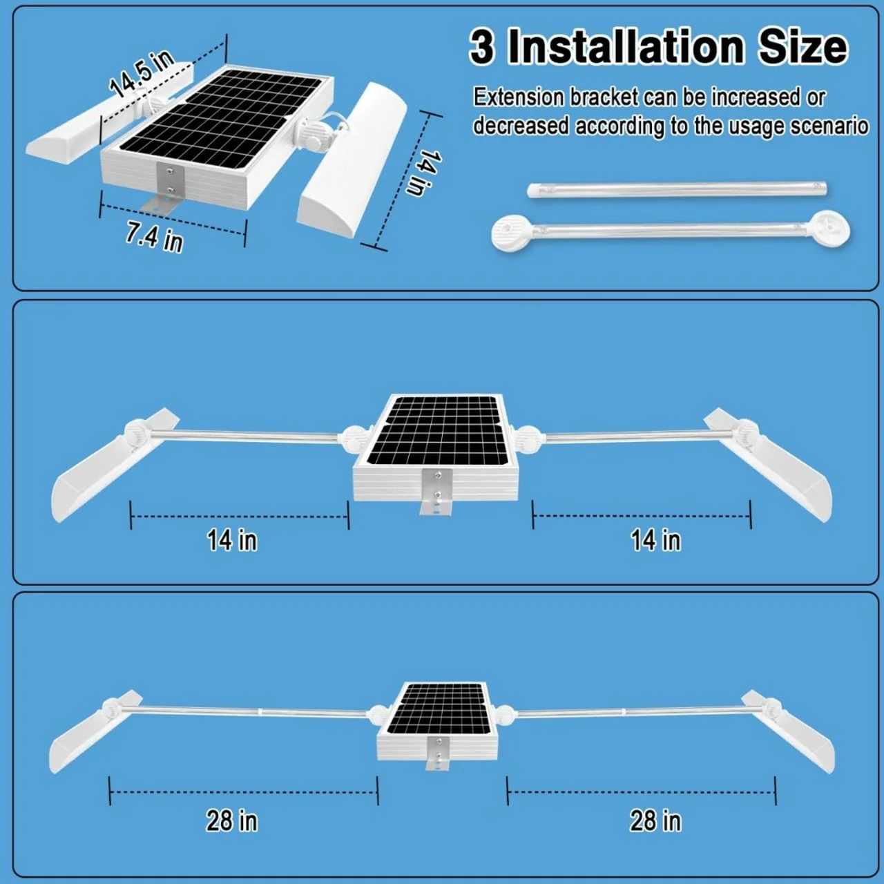 Solar LED Dual Head Sign Light - 420 LEDs - LumeGen - Image 7