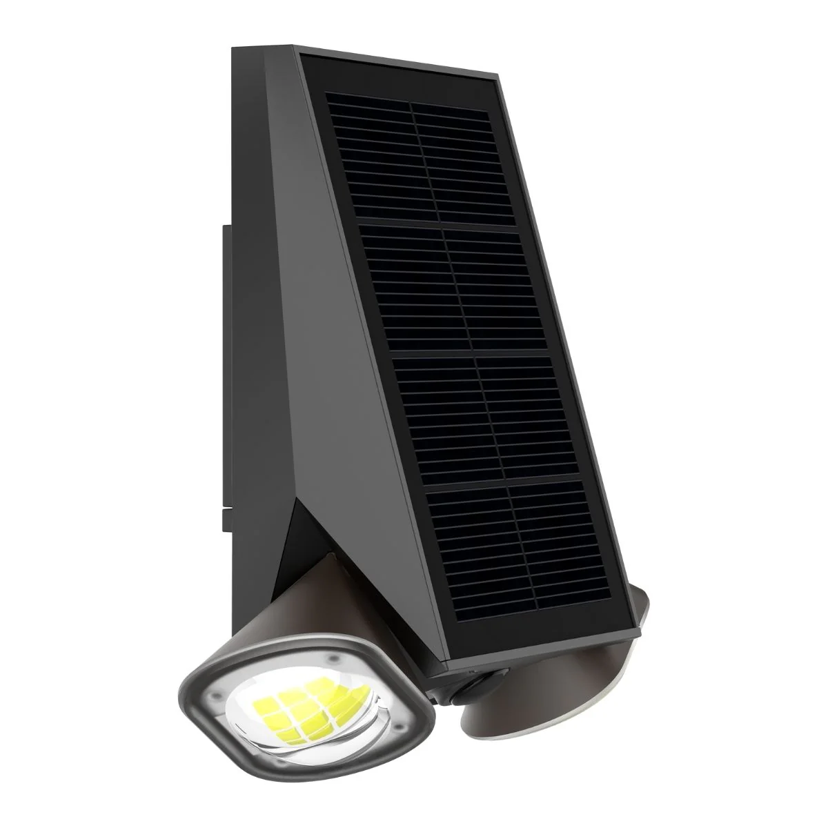 Solar LED Dual Head Wall Light - 400 Lumens per Head - 4000K - Black Finish - LumeGen - Image 5