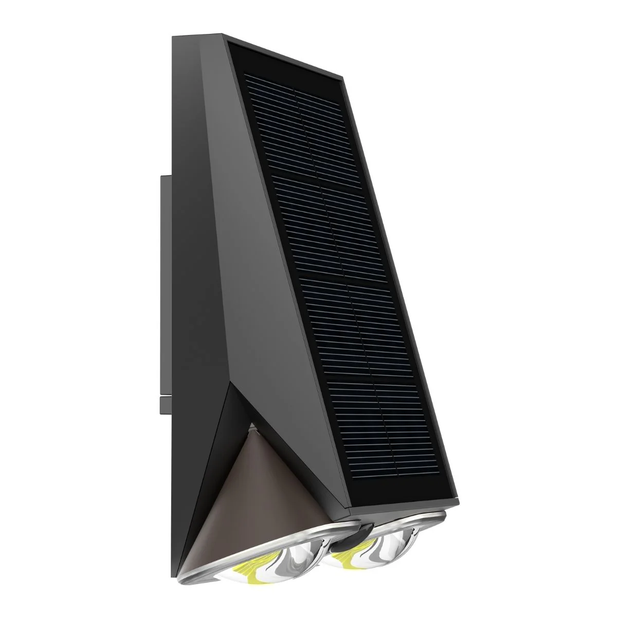Solar LED Dual Head Wall Light - 400 Lumens per Head - 4000K - Black Finish - LumeGen - Image 6