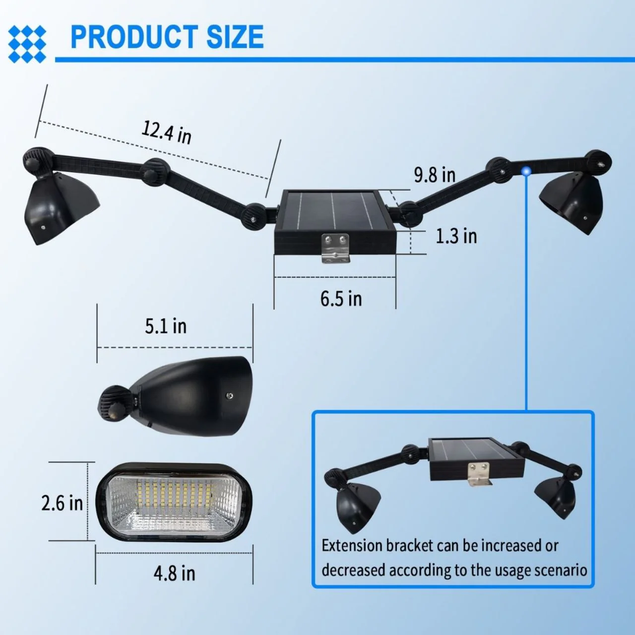 Solar LED Eco Dual Head Sign Light - 120 LEDs - LumeGen - Image 5