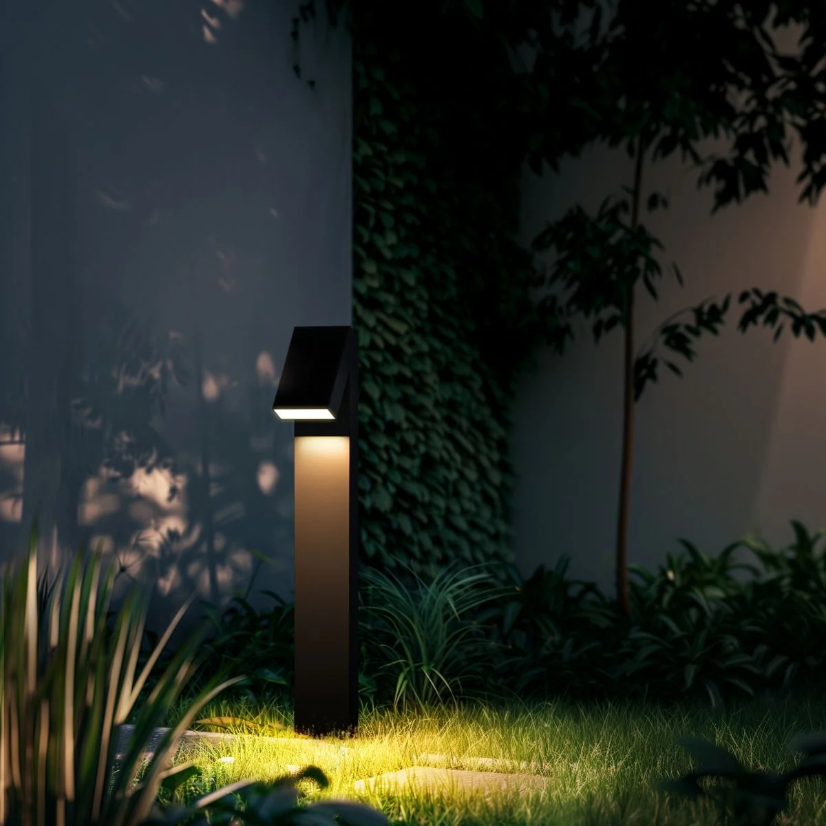 Solar LED Pathway Bollard Light - 500 Lumens - 3000K - Black Finish - LumeGen - Image 12