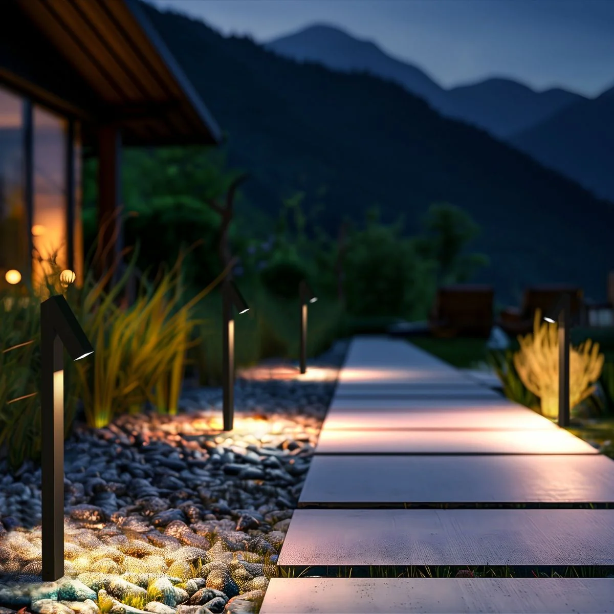 Solar LED Pathway Bollard Light - 500 Lumens - 3000K - Black Finish - LumeGen - Image 15